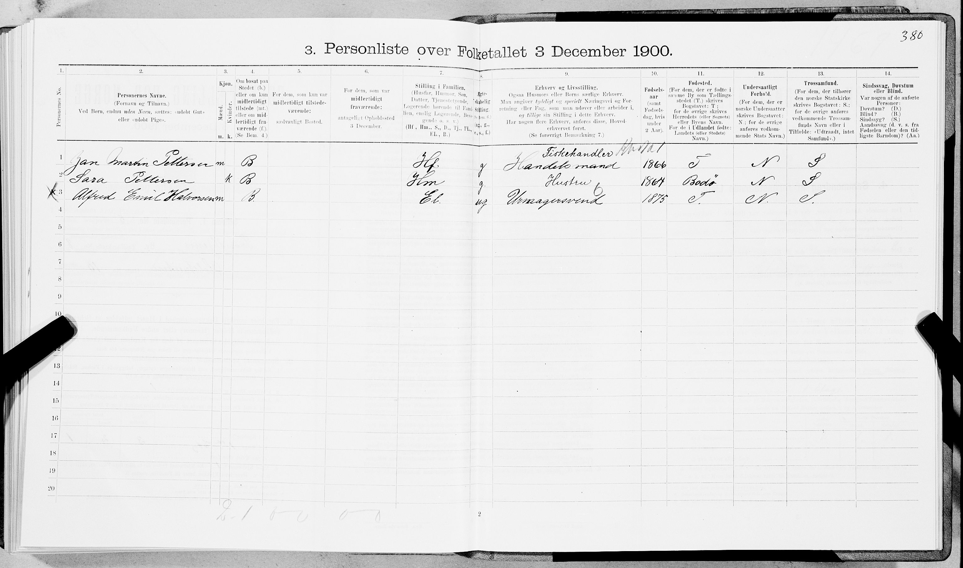 SAT, Folketelling 1900 for 1601 Trondheim kjøpstad, 1900, s. 1436