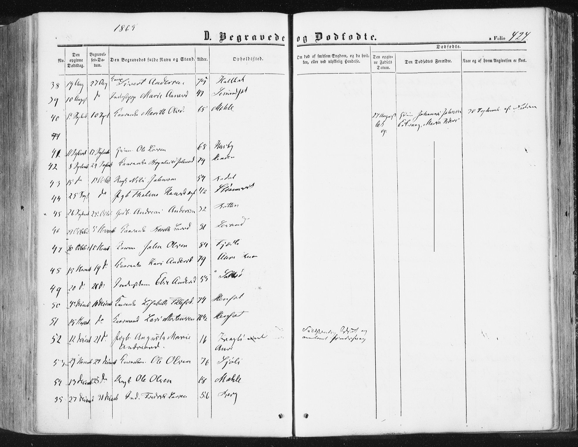 Ministerialprotokoller, klokkerbøker og fødselsregistre - Møre og Romsdal, AV/SAT-A-1454/578/L0905: Ministerialbok nr. 578A04, 1859-1877, s. 424