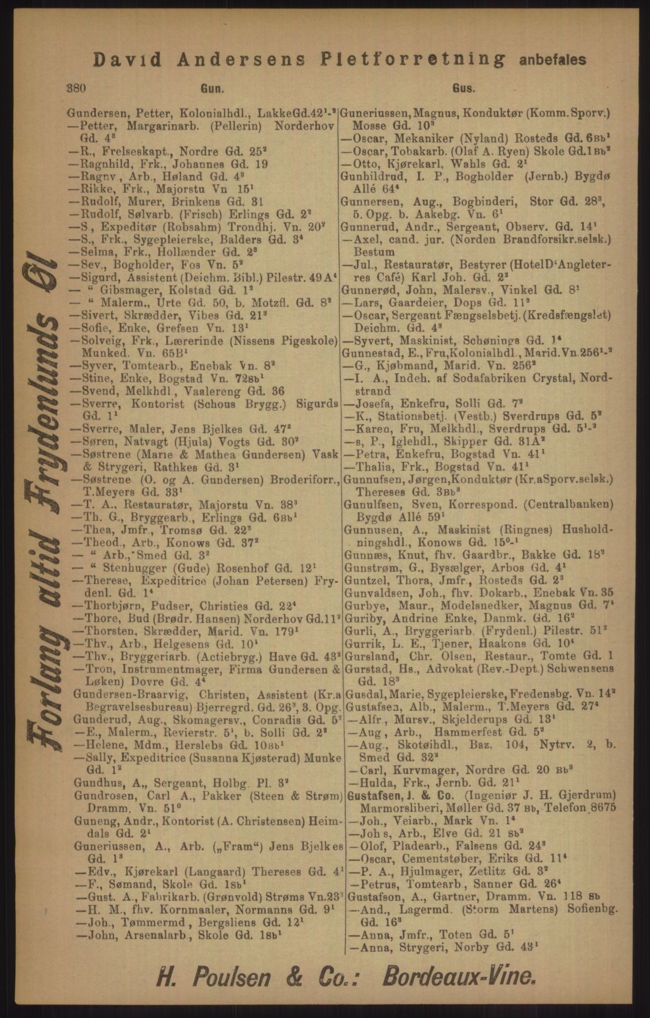 Kristiania/Oslo adressebok, PUBL/-, 1905, s. 380