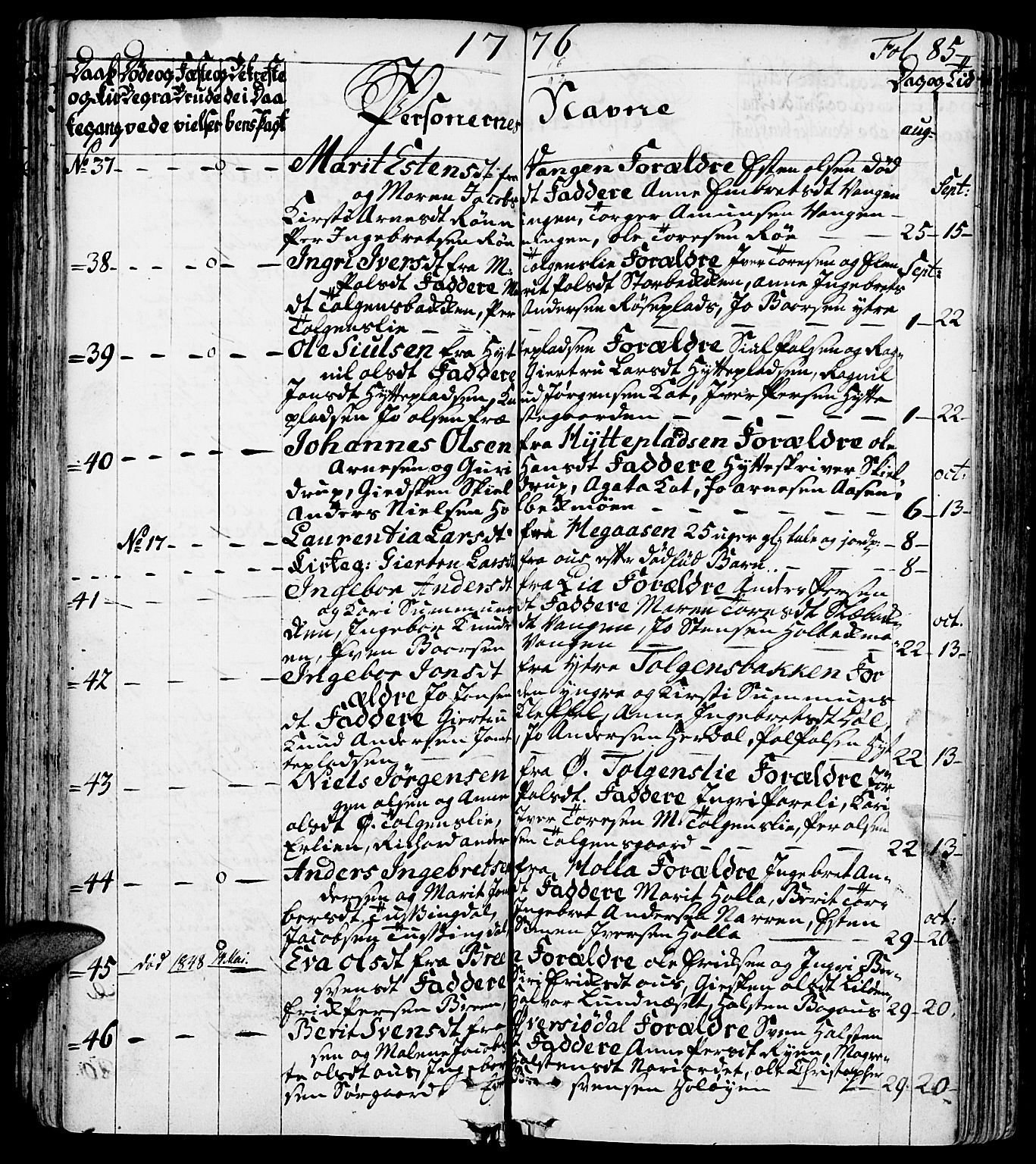 Tolga prestekontor, AV/SAH-PREST-062/K/L0002: Ministerialbok nr. 2, 1768-1786, s. 85