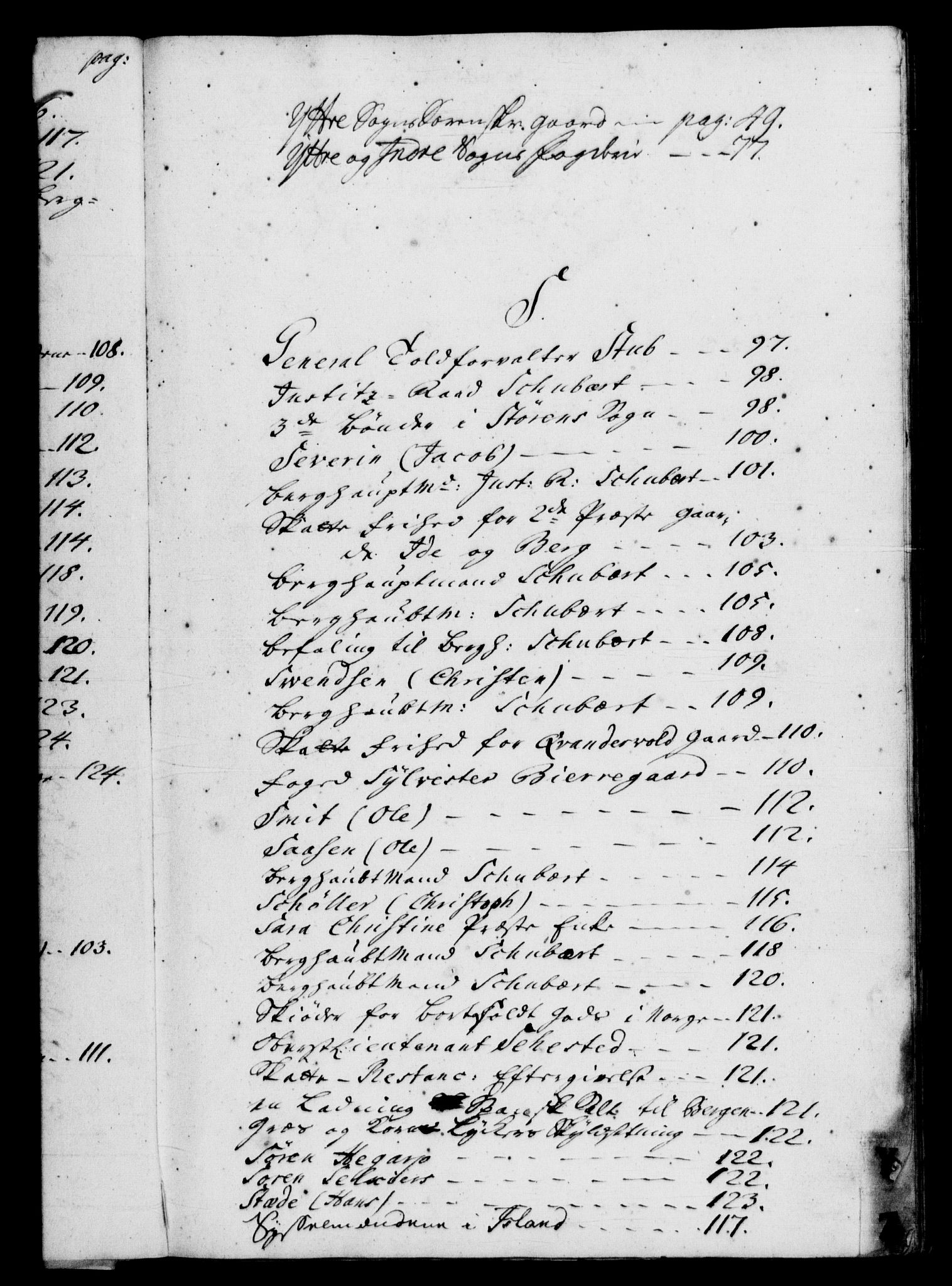 Rentekammeret, Kammerkanselliet, RA/EA-3111/G/Gf/Gfb/L0003: Register til norske relasjons- og resolusjonsprotokoller (merket RK 52.98), 1729-1736