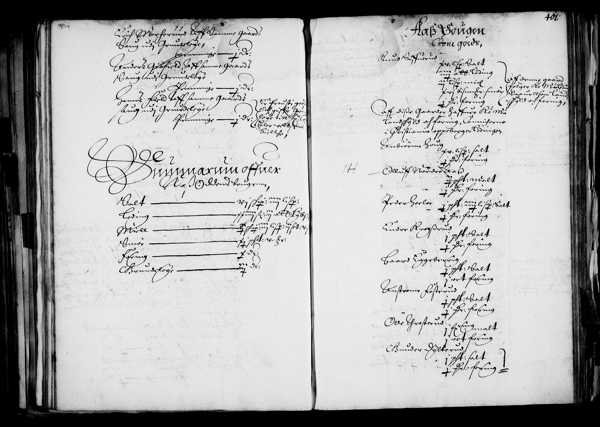 Rentekammeret inntil 1814, Realistisk ordnet avdeling, RA/EA-4070/N/Na/L0001: [XI f]: Akershus stifts jordebok, 1652, s. 460b-461a