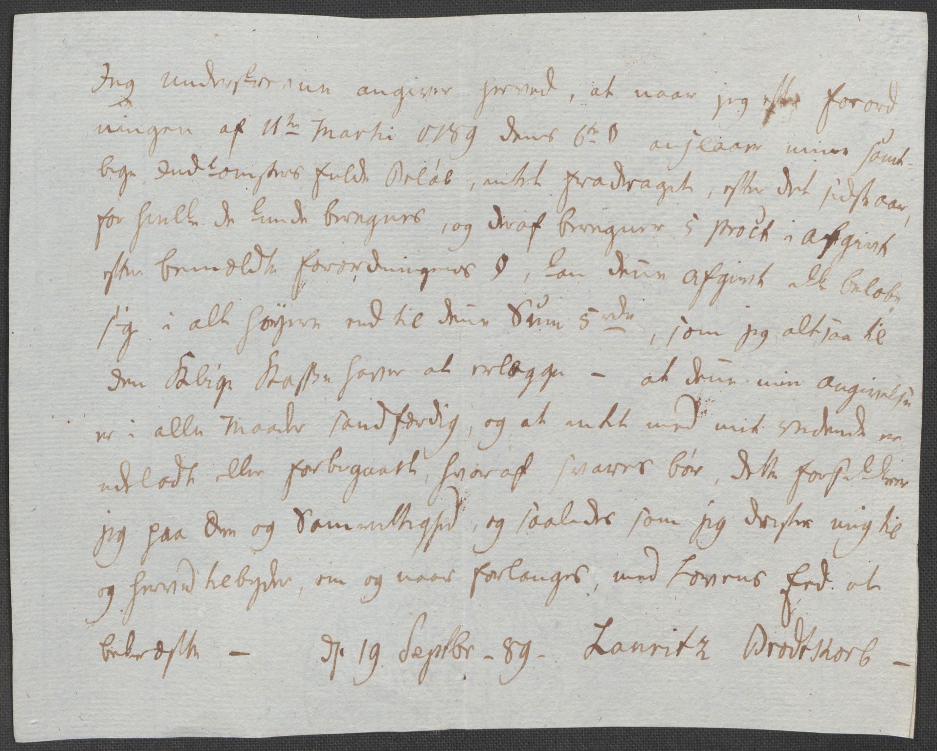 Rentekammeret inntil 1814, Reviderte regnskaper, Mindre regnskaper, AV/RA-EA-4068/Rf/Rfe/L0042:  Senja og Troms fogderi, 1789, s. 364