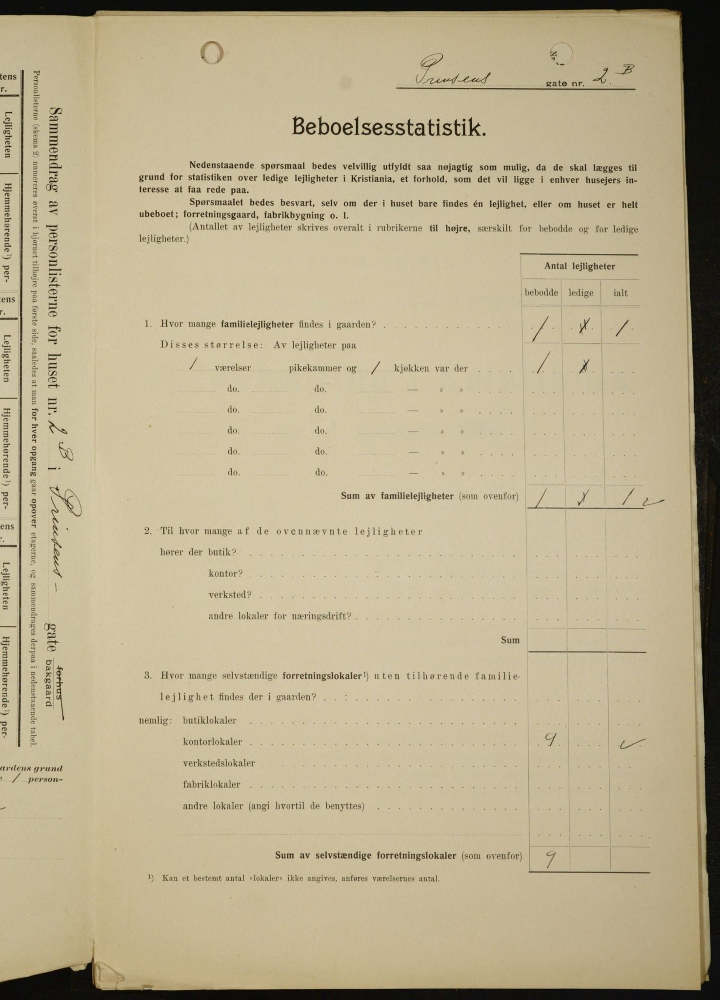 OBA, Kommunal folketelling 1.2.1909 for Kristiania kjøpstad, 1909, s. 73503