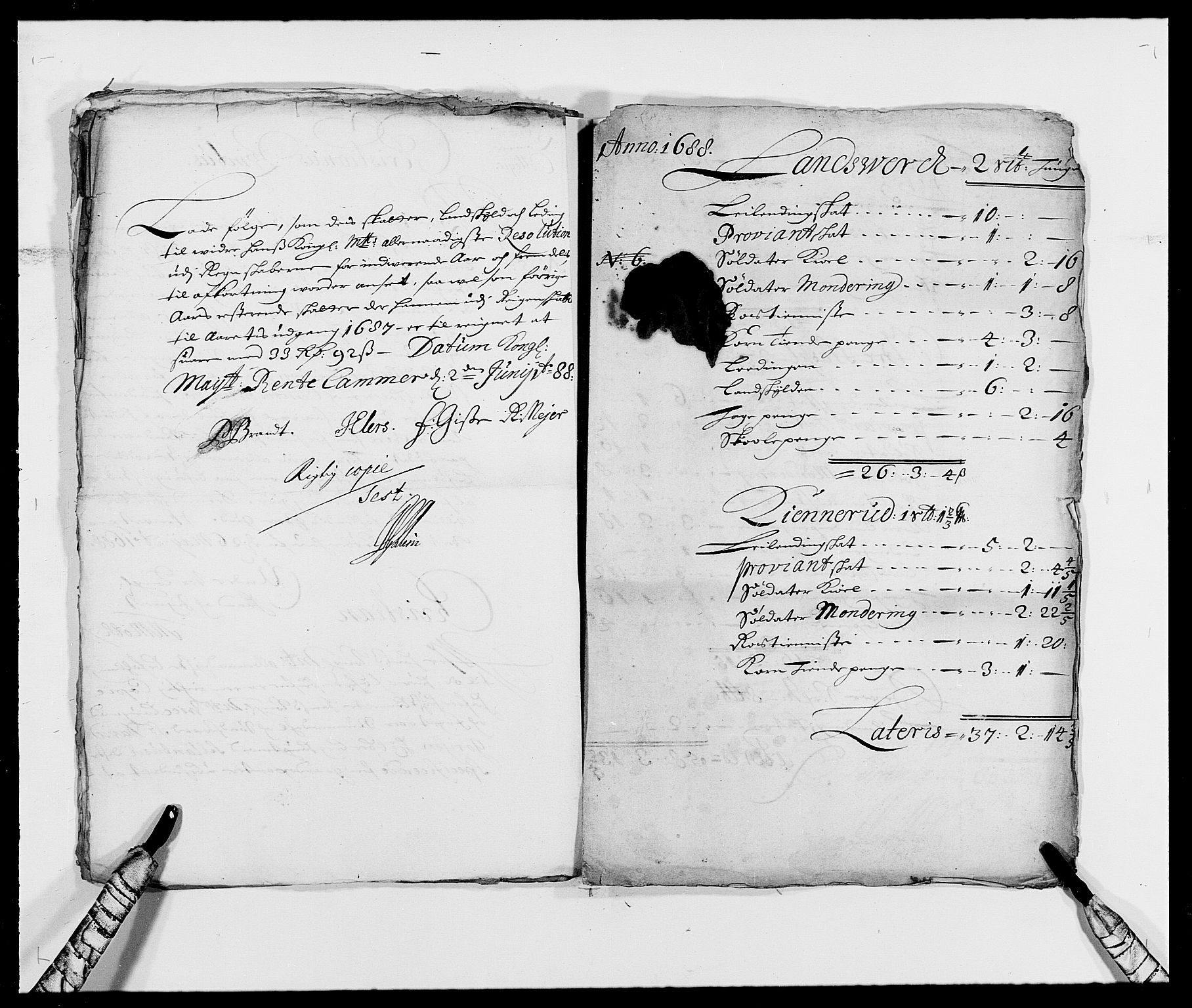 Rentekammeret inntil 1814, Reviderte regnskaper, Fogderegnskap, RA/EA-4092/R24/L1574: Fogderegnskap Numedal og Sandsvær, 1688-1691, s. 18