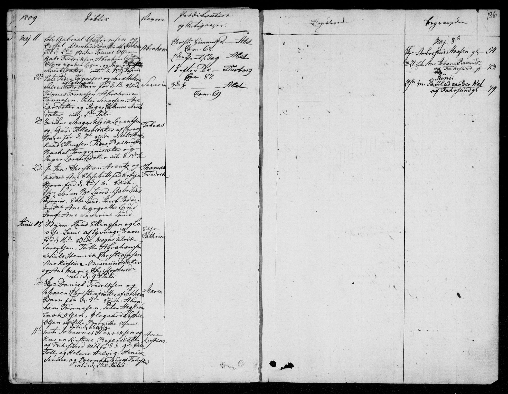 Farsund sokneprestkontor, SAK/1111-0009/F/Fa/L0001: Ministerialbok nr. A 1, 1784-1815, s. 136