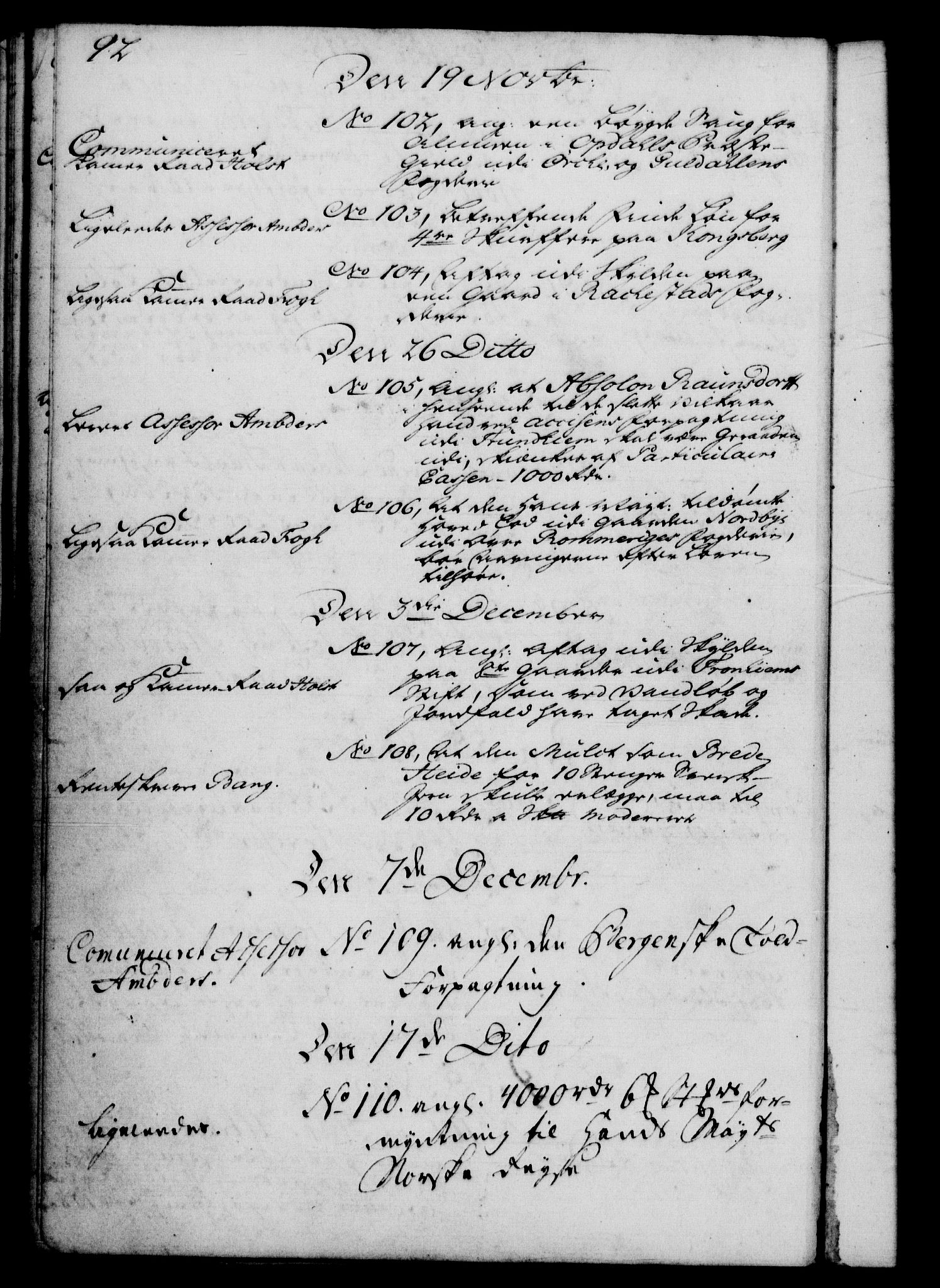 Rentekammeret, Kammerkanselliet, RA/EA-3111/G/Gf/Gfb/L0005: Register til norske relasjons- og resolusjonsprotokoller (merket RK 52.100), 1744-1754, s. 92