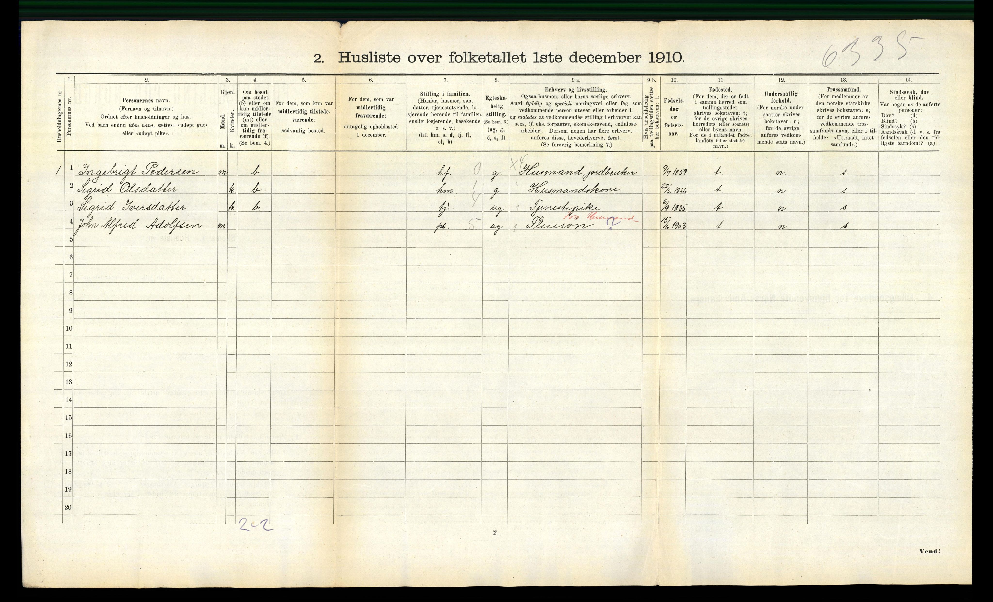 RA, Folketelling 1910 for 1651 Hølonda herred, 1910, s. 35