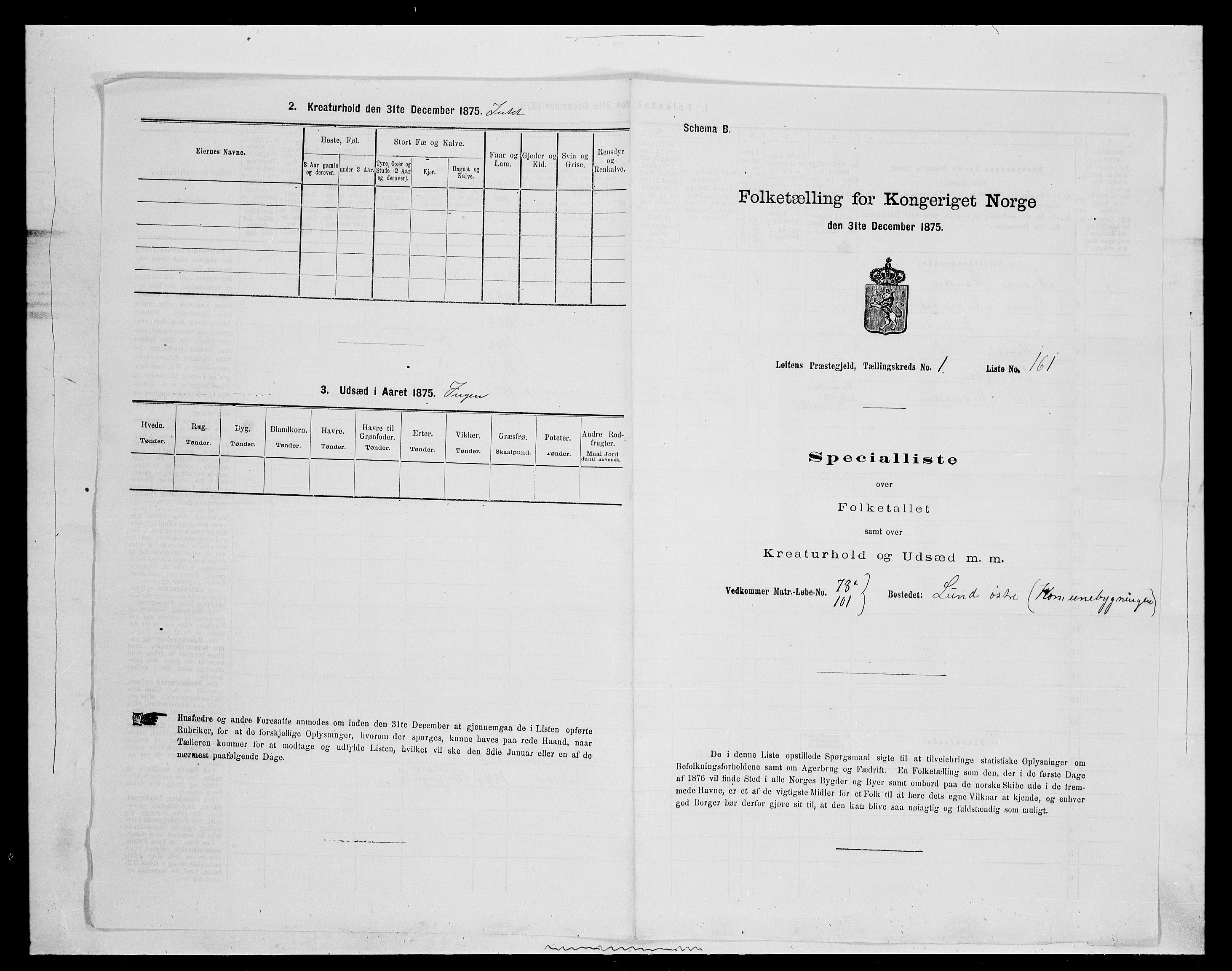 SAH, Folketelling 1875 for 0415P Løten prestegjeld, 1875, s. 426