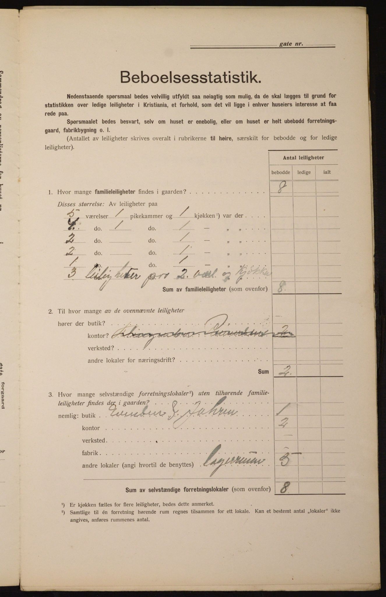 OBA, Kommunal folketelling 1.2.1912 for Kristiania, 1912, s. 113422