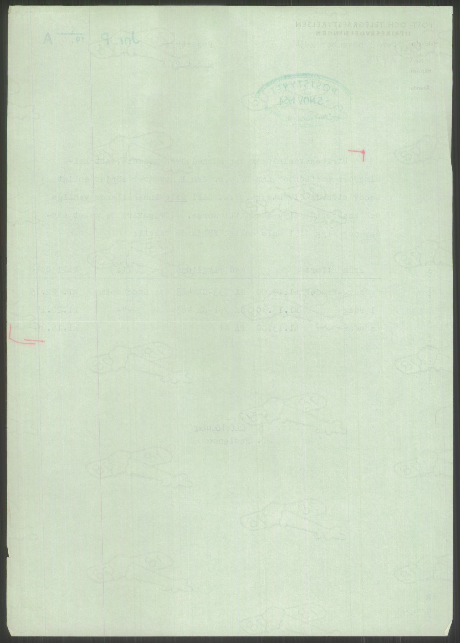 Postdirektoratet, Administrasjonsservice (TSA), AV/RA-S-4783/D/L0095/0002: De forskjellige tjenestegrener / Luftpakkepost, 1947-1965, s. 432