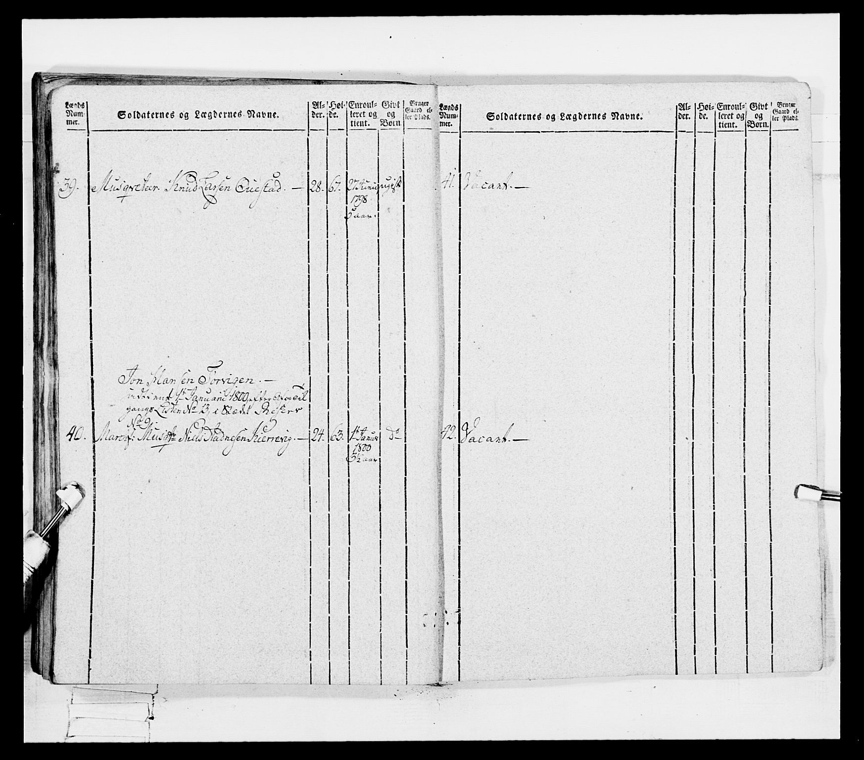 Generalitets- og kommissariatskollegiet, Det kongelige norske kommissariatskollegium, AV/RA-EA-5420/E/Eh/L0096: Bergenhusiske nasjonale infanteriregiment, 1791-1803, s. 399