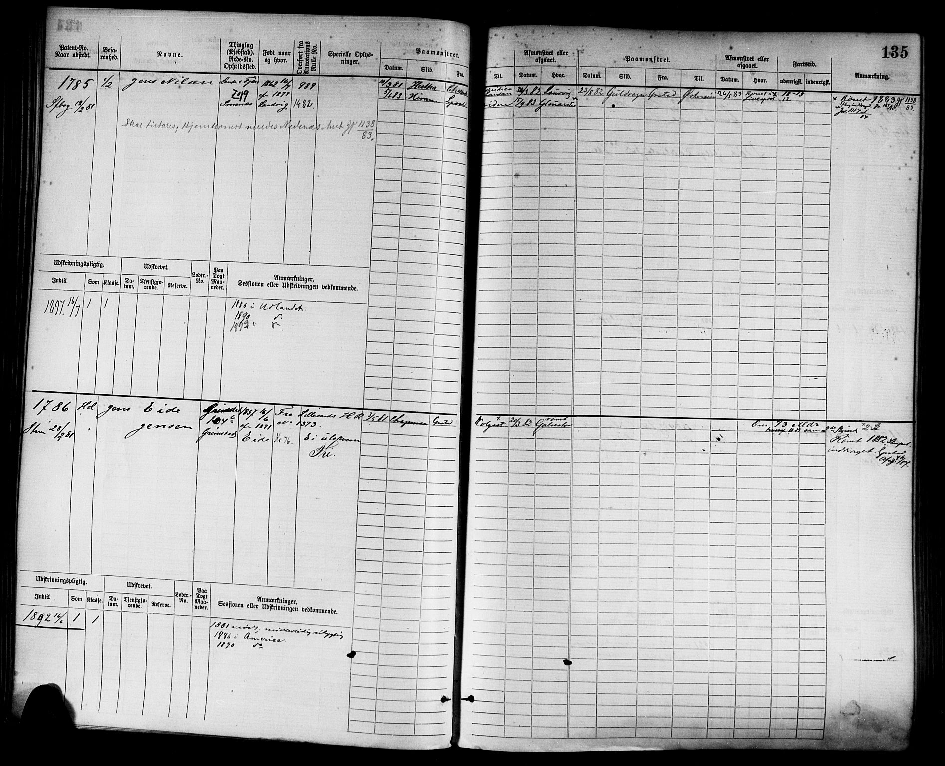 Grimstad mønstringskrets, AV/SAK-2031-0013/F/Fb/L0003: Hovedrulle nr 1517-2276, F-6, 1877-1888, s. 141