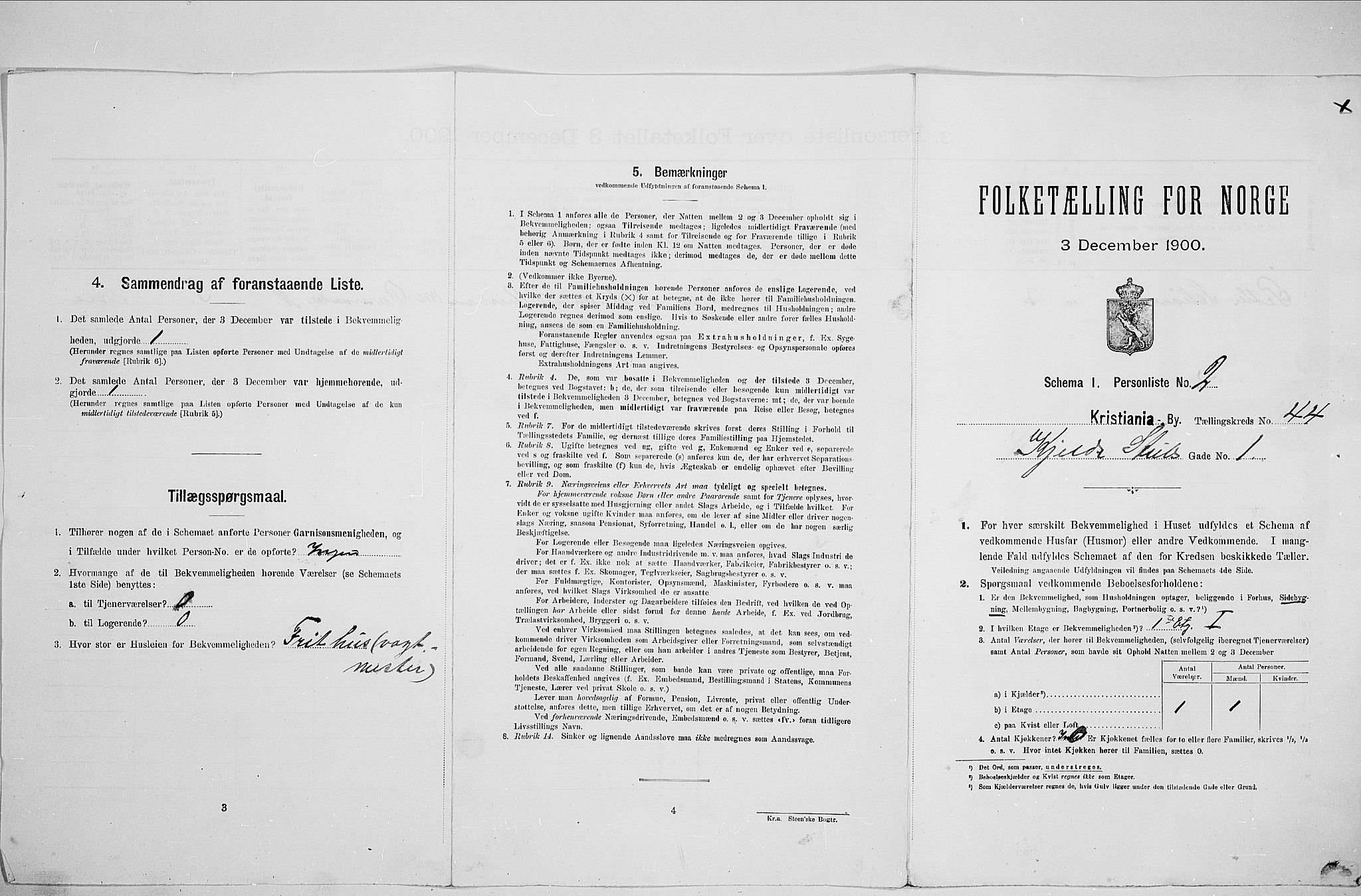 SAO, Folketelling 1900 for 0301 Kristiania kjøpstad, 1900, s. 47315