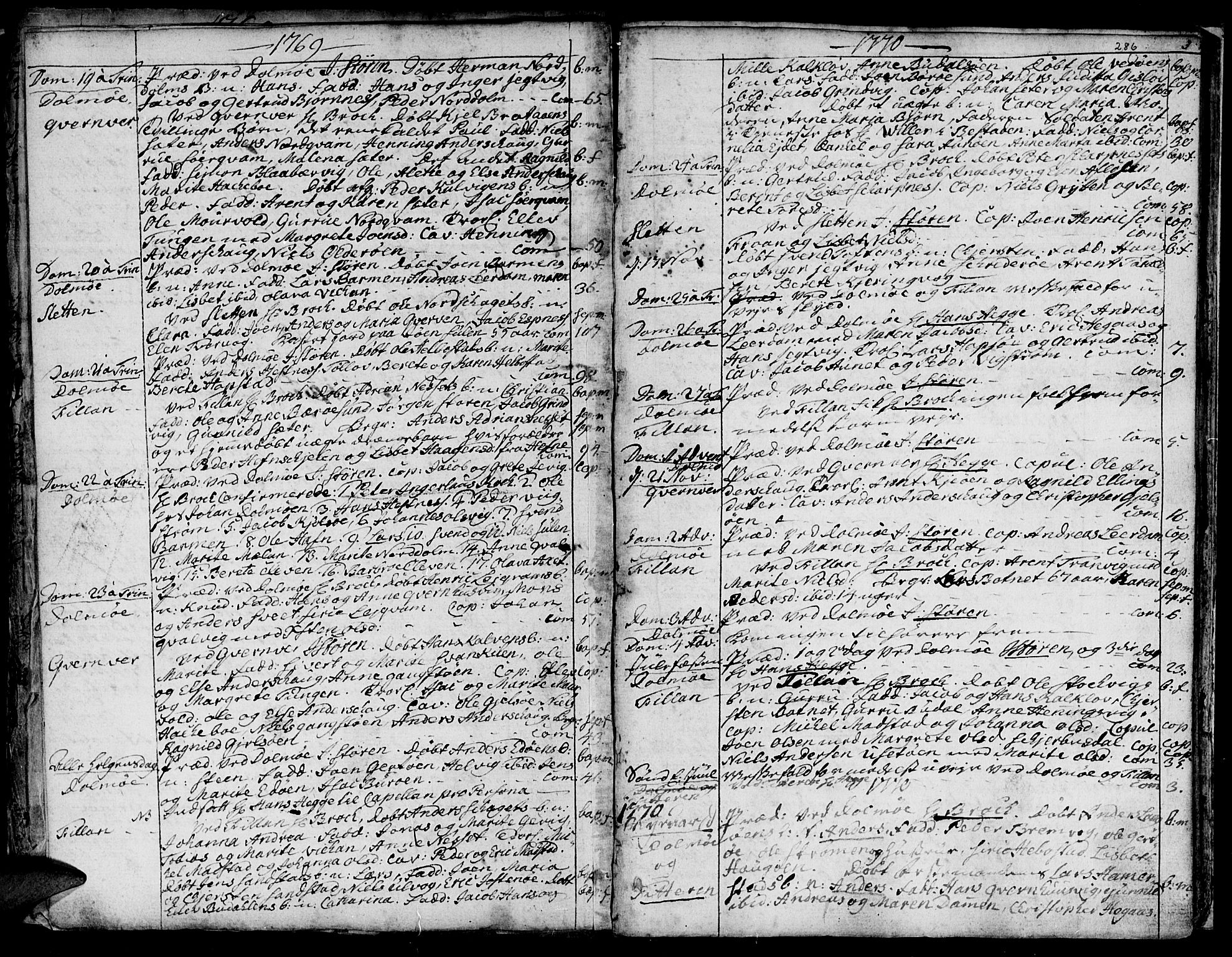 Ministerialprotokoller, klokkerbøker og fødselsregistre - Sør-Trøndelag, AV/SAT-A-1456/634/L0525: Ministerialbok nr. 634A01, 1736-1775, s. 286