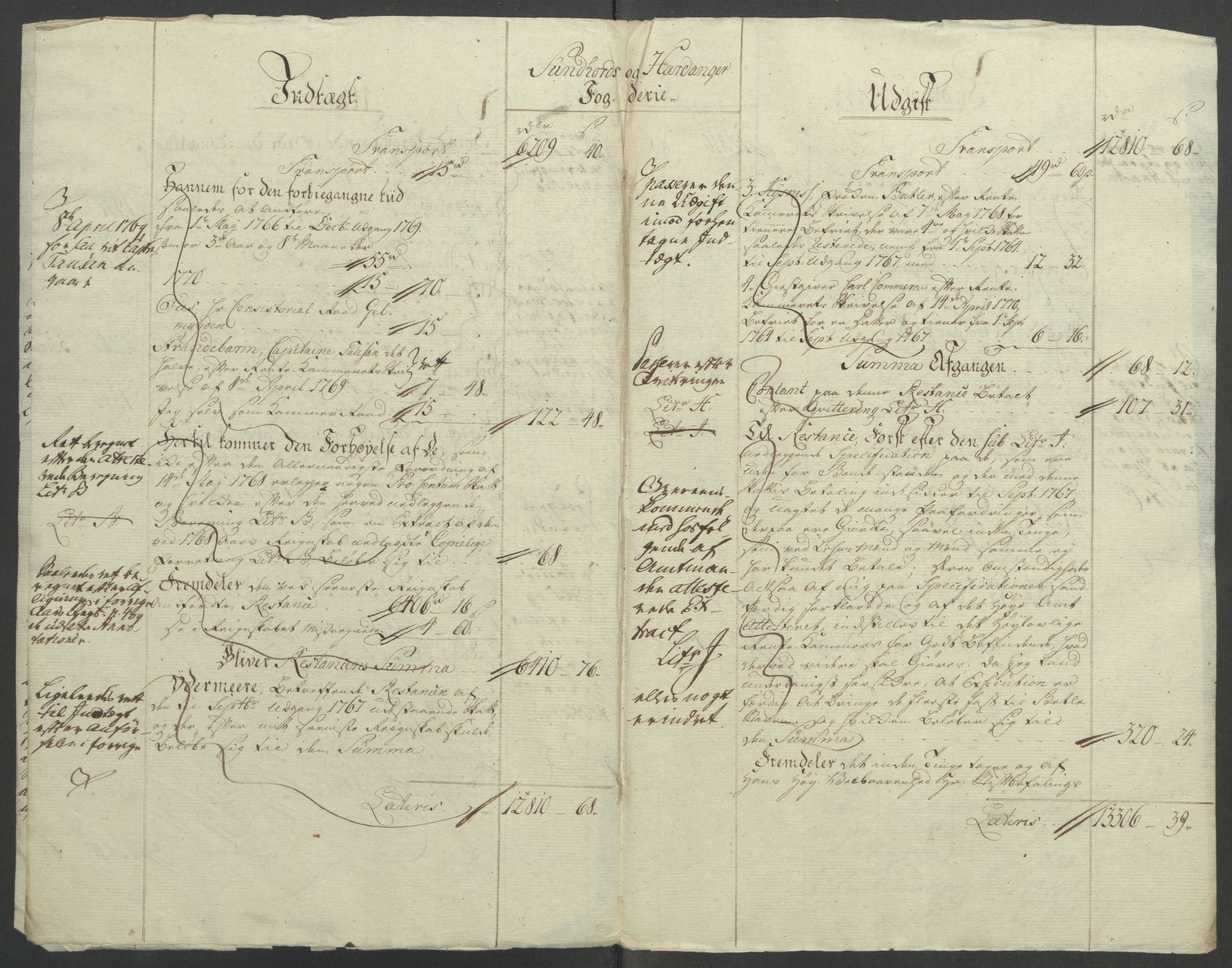 Rentekammeret inntil 1814, Reviderte regnskaper, Fogderegnskap, AV/RA-EA-4092/R48/L3136: Ekstraskatten Sunnhordland og Hardanger, 1762-1772, s. 206