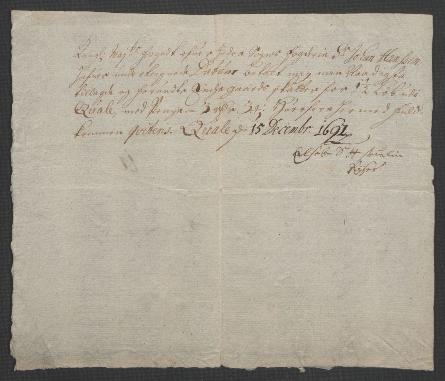 Rentekammeret inntil 1814, Reviderte regnskaper, Fogderegnskap, AV/RA-EA-4092/R52/L3306: Fogderegnskap Sogn, 1691-1692, s. 262