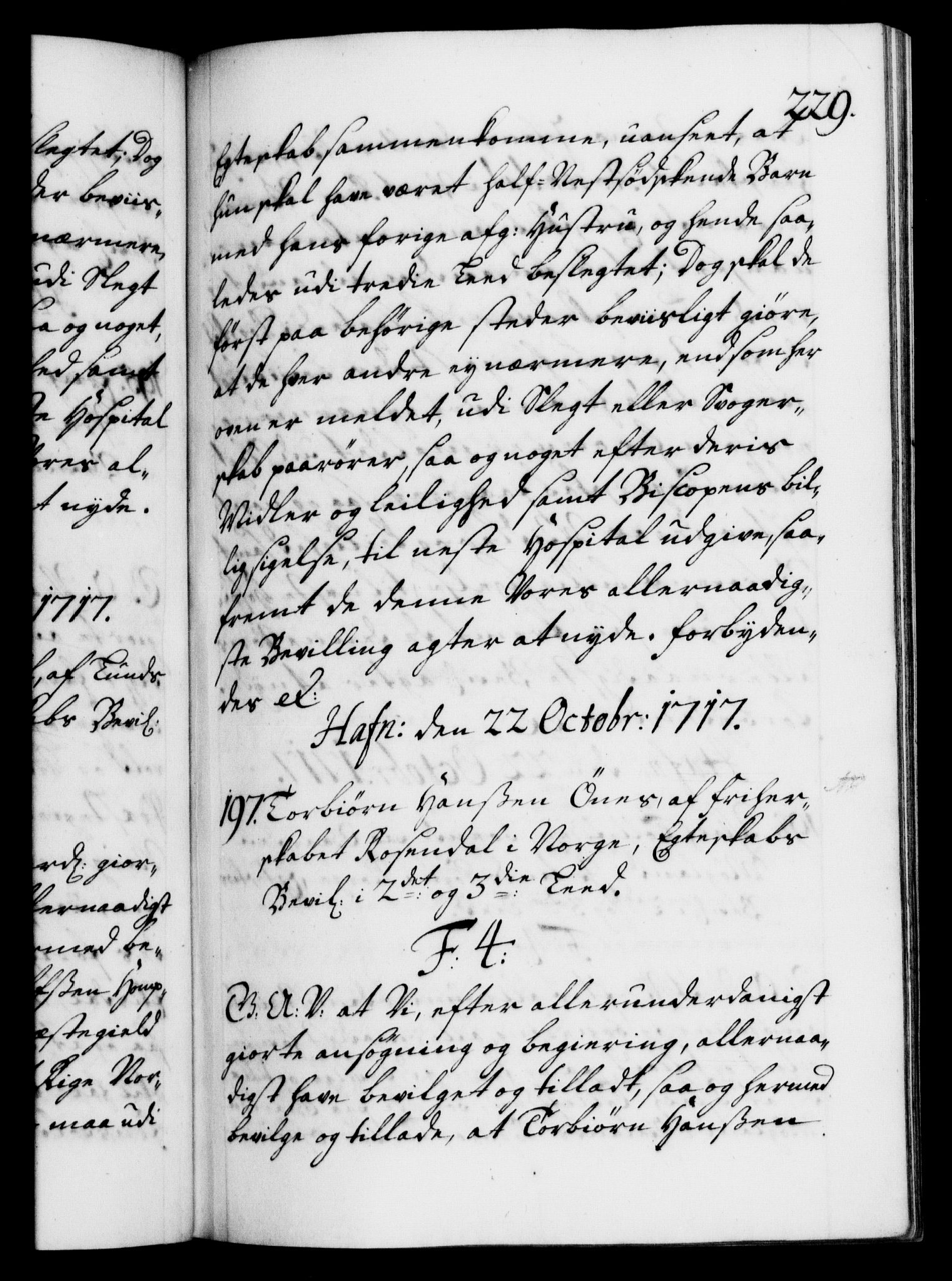 Danske Kanselli 1572-1799, RA/EA-3023/F/Fc/Fca/Fcaa/L0022: Norske registre, 1716-1719, s. 229a