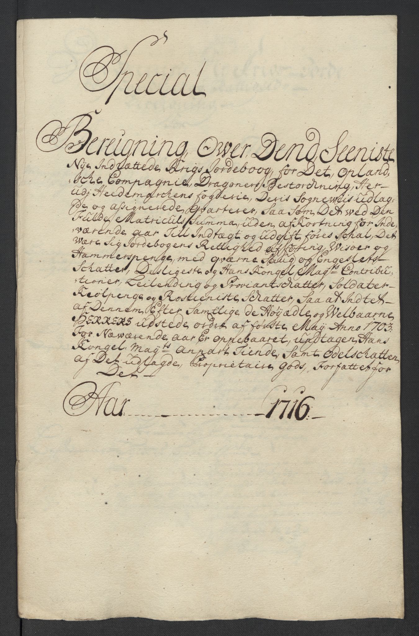 Rentekammeret inntil 1814, Reviderte regnskaper, Fogderegnskap, AV/RA-EA-4092/R16/L1055: Fogderegnskap Hedmark, 1716, s. 281