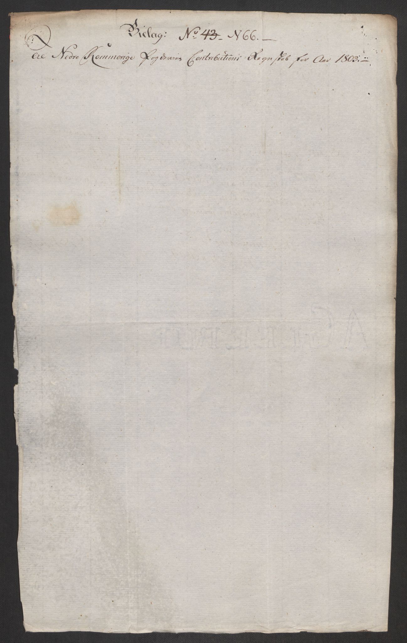 Rentekammeret inntil 1814, Reviderte regnskaper, Fogderegnskap, AV/RA-EA-4092/R11/L0679: Fogderegnskap Nedre Romerike, 1803, s. 198