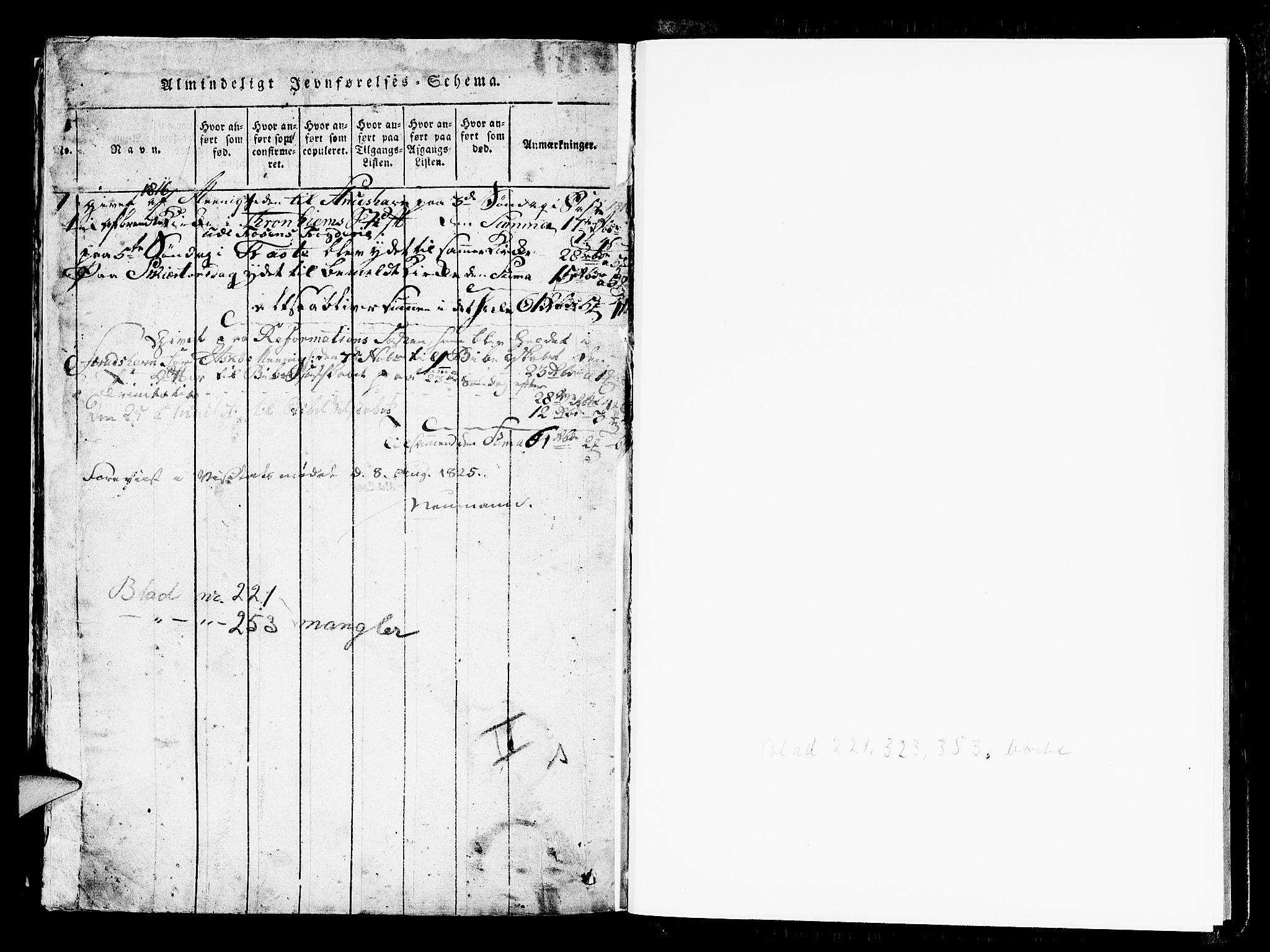 Askøy Sokneprestembete, SAB/A-74101/H/Ha/Hab/Haba/L0002: Klokkerbok nr. A 2, 1815-1846