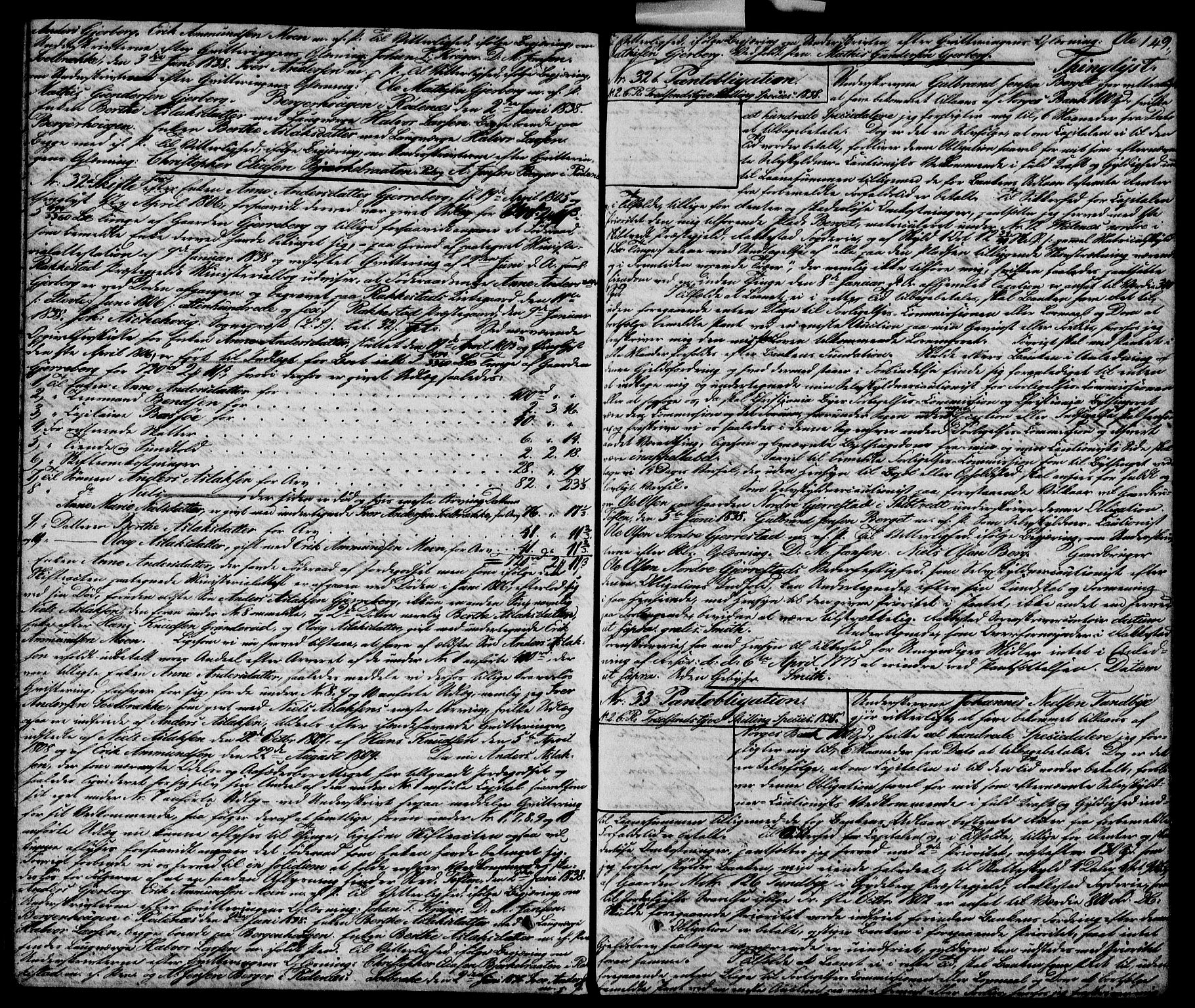 Rakkestad sorenskriveri, SAO/A-10686/G/Gb/Gba/Gbaa/L0009: Pantebok nr. 9, 1837-1843, s. 149