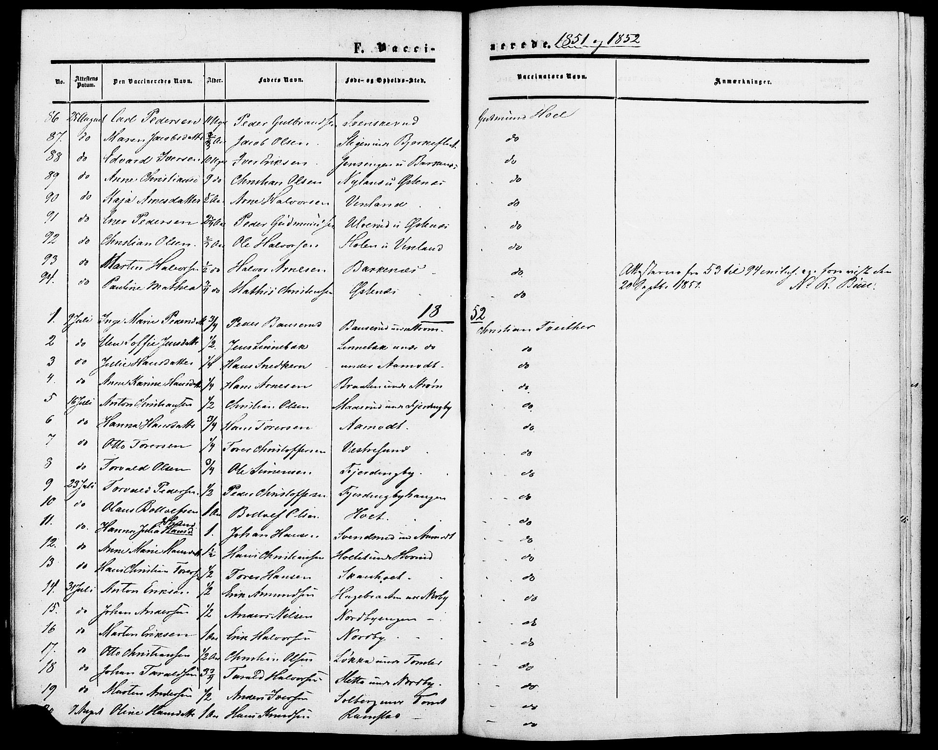 Fet prestekontor Kirkebøker, AV/SAO-A-10370a/F/Fa/L0010a: Ministerialbok nr. I 10A, 1851-1859