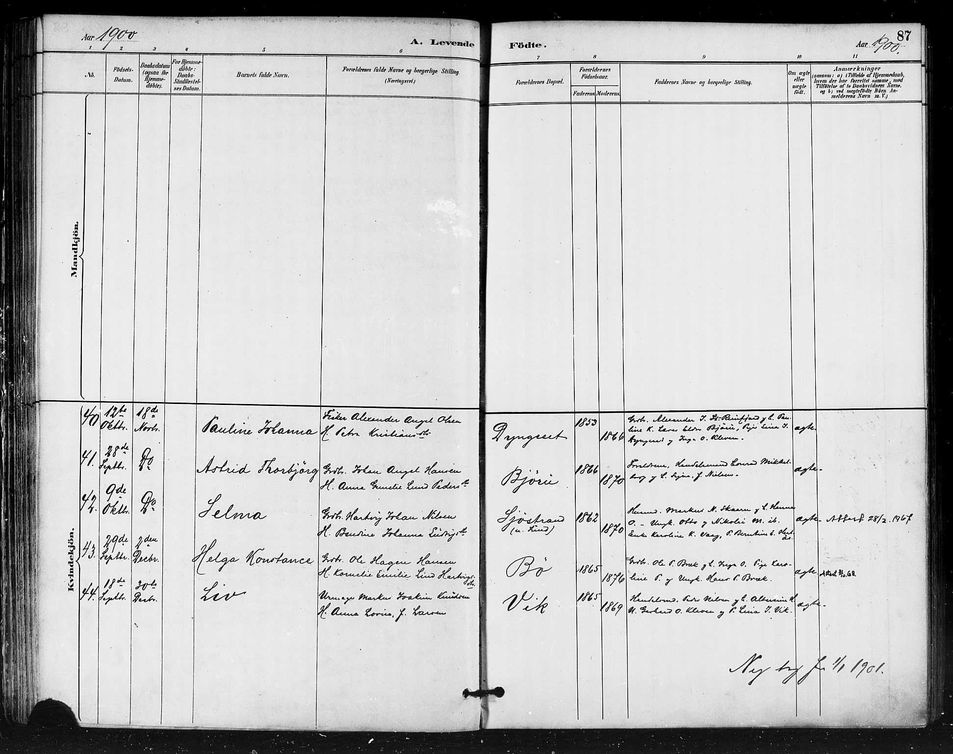 Ministerialprotokoller, klokkerbøker og fødselsregistre - Nordland, AV/SAT-A-1459/812/L0178: Ministerialbok nr. 812A07, 1886-1900, s. 87