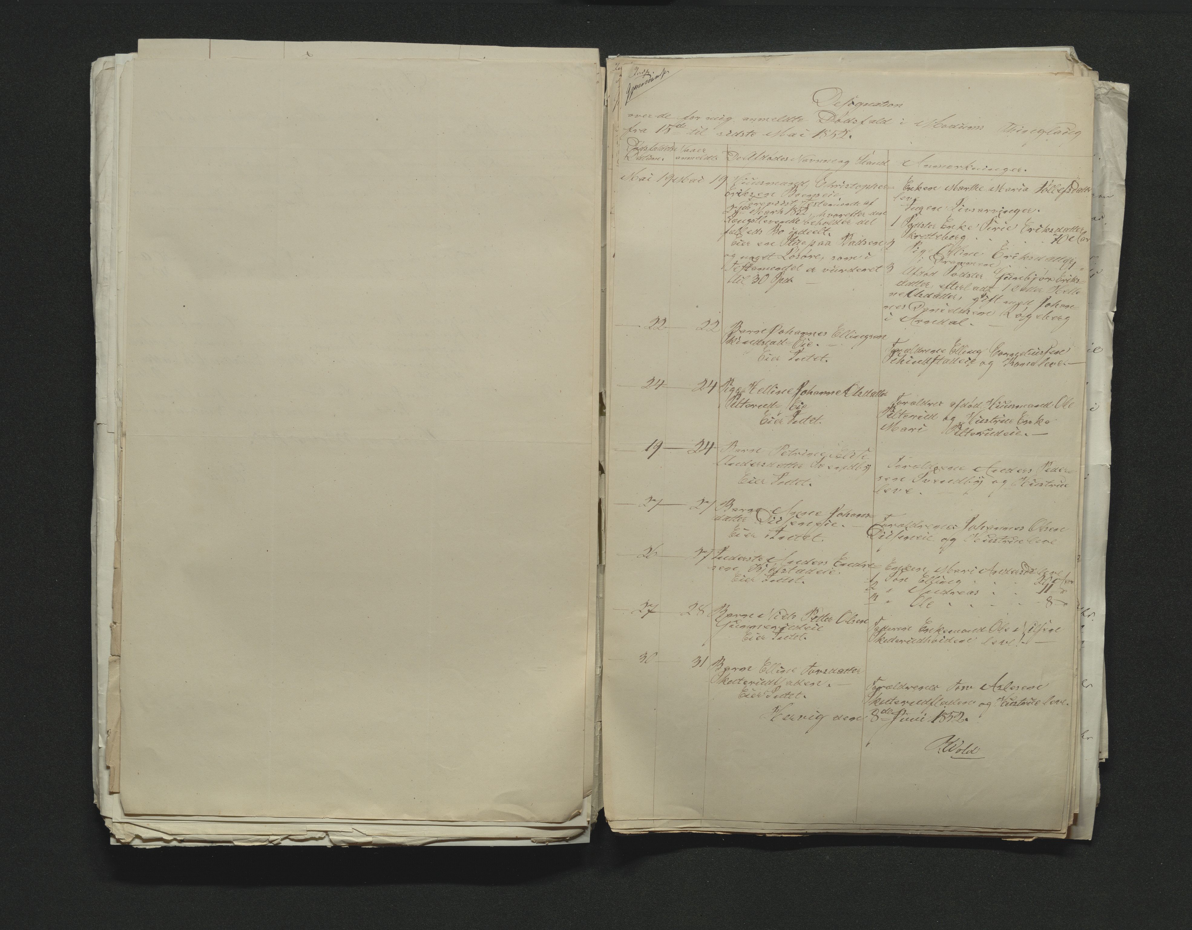 Eiker, Modum og Sigdal sorenskriveri, AV/SAKO-A-123/H/Ha/Hab/L0008: Dødsfallsmeldinger, 1850-1853