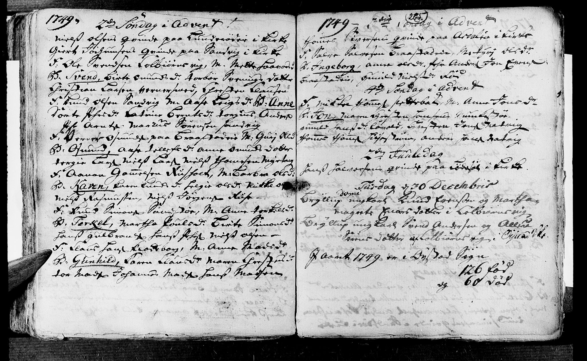 Øyestad sokneprestkontor, AV/SAK-1111-0049/F/Fa/L0004: Ministerialbok nr. A 4, 1730-1750, s. 265