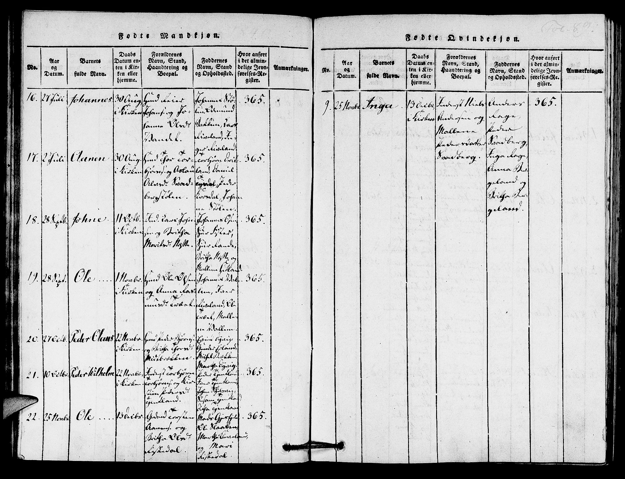 Hjelmeland sokneprestkontor, AV/SAST-A-101843/01/IV/L0005: Ministerialbok nr. A 5, 1816-1841, s. 89