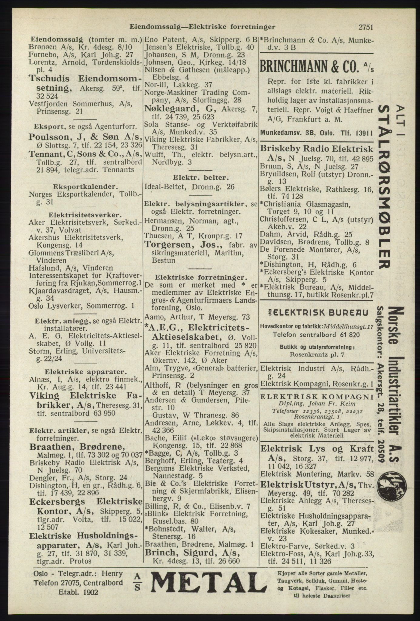 Kristiania/Oslo adressebok, PUBL/-, 1940, s. 2701