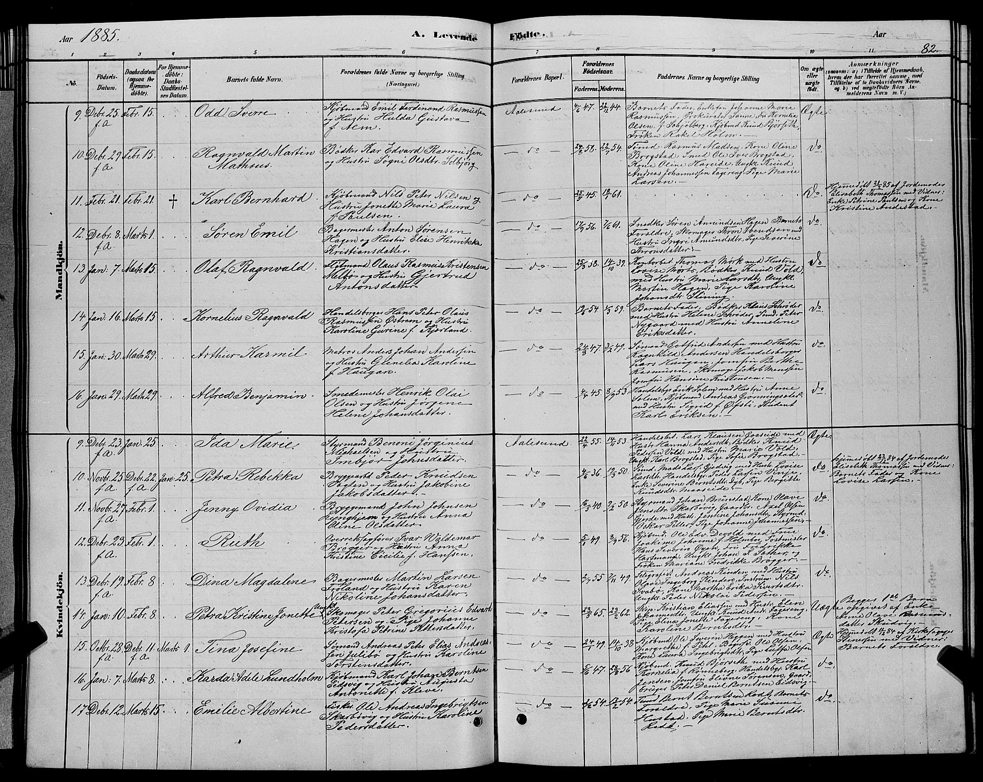Ministerialprotokoller, klokkerbøker og fødselsregistre - Møre og Romsdal, SAT/A-1454/529/L0466: Klokkerbok nr. 529C03, 1878-1888, s. 82