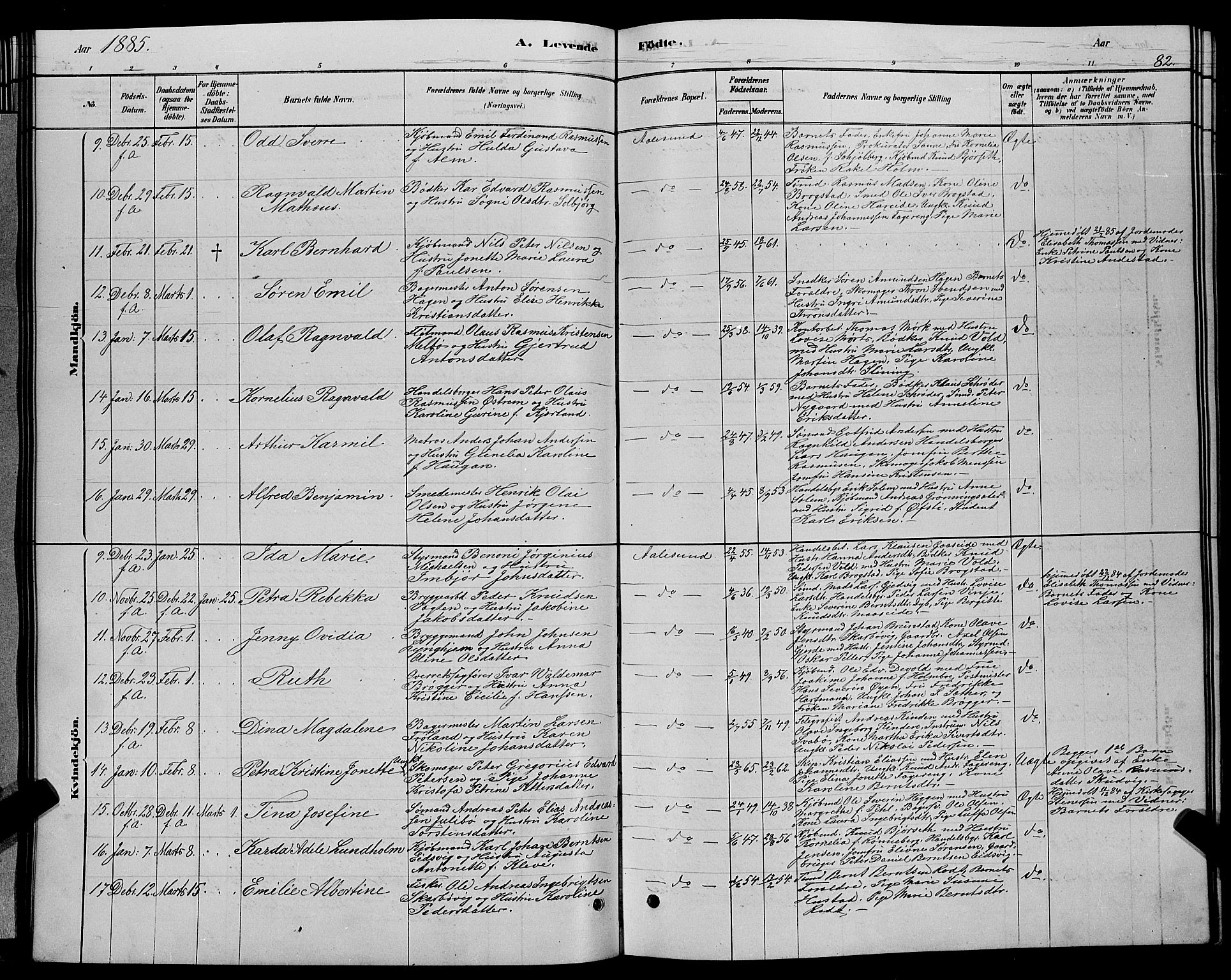 Ministerialprotokoller, klokkerbøker og fødselsregistre - Møre og Romsdal, AV/SAT-A-1454/529/L0466: Klokkerbok nr. 529C03, 1878-1888, s. 82