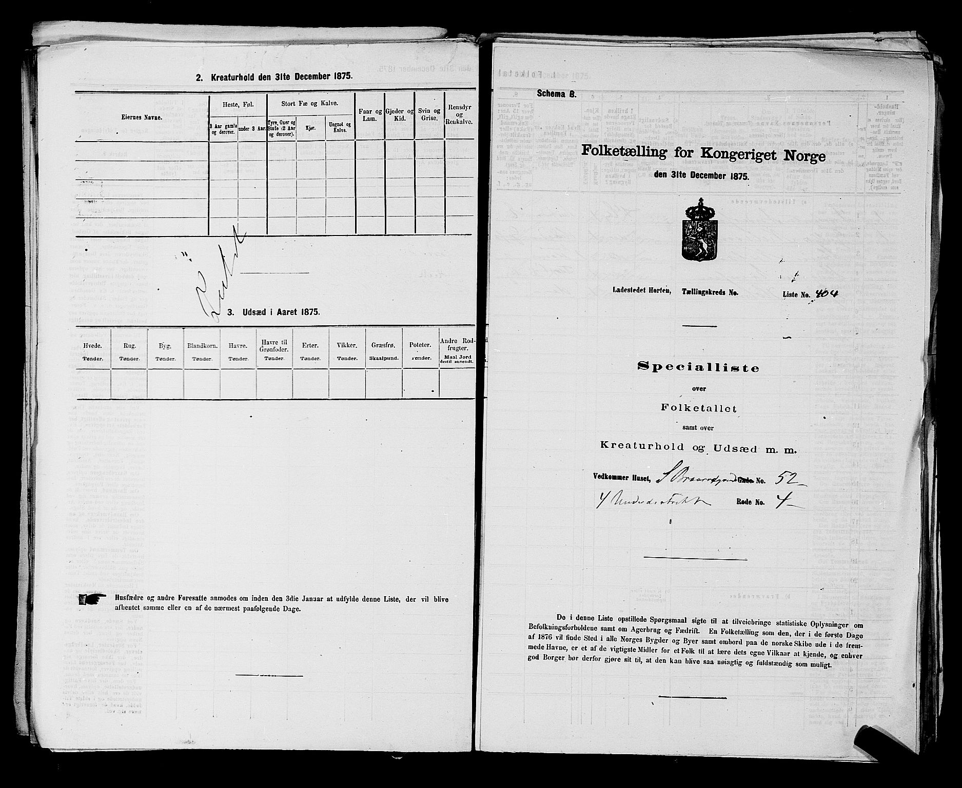 SAKO, Folketelling 1875 for 0703P Horten prestegjeld, 1875, s. 906