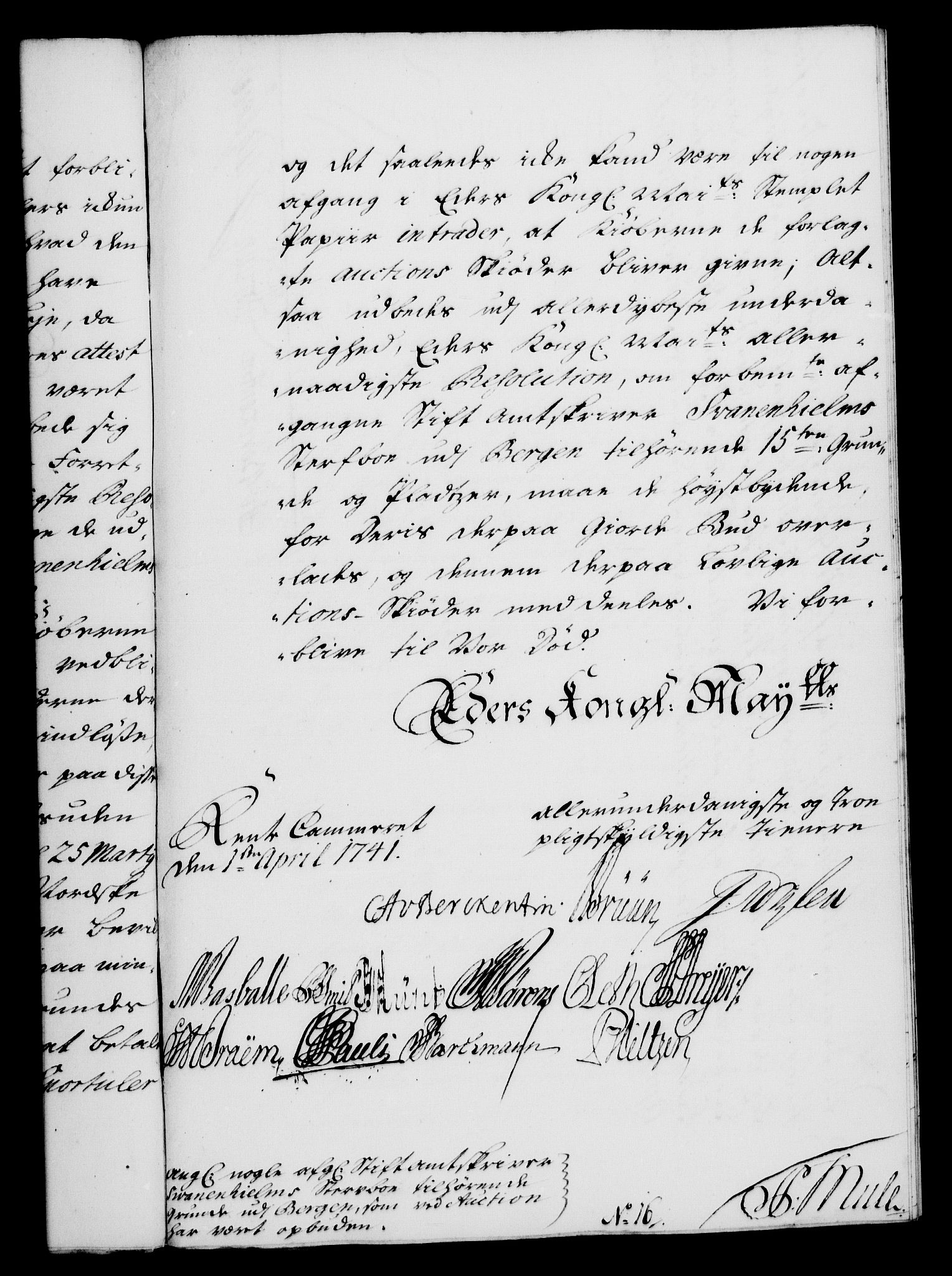 Rentekammeret, Kammerkanselliet, RA/EA-3111/G/Gf/Gfa/L0024: Norsk relasjons- og resolusjonsprotokoll (merket RK 52.24), 1741, s. 257