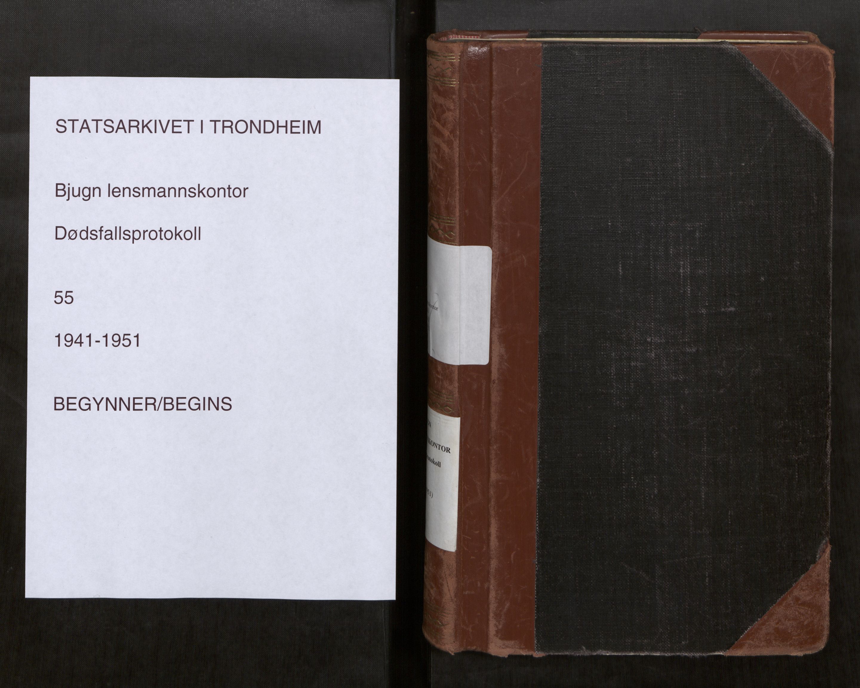 Bjugn lensmannskontor, SAT/A-1012/2/1/L0055: 55. Dødsfallsprotokoll, 1941-1951