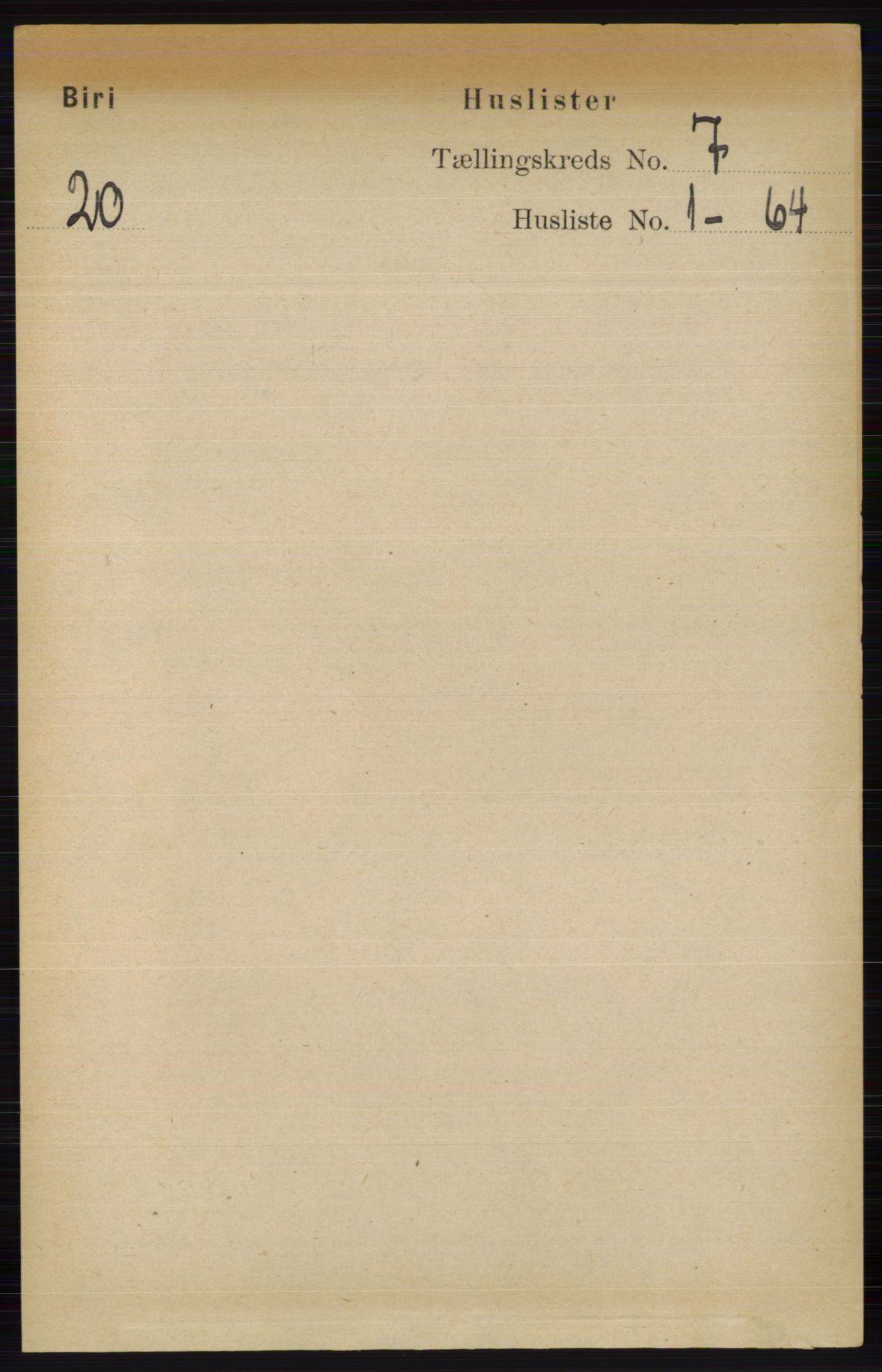 RA, Folketelling 1891 for 0525 Biri herred, 1891, s. 2381