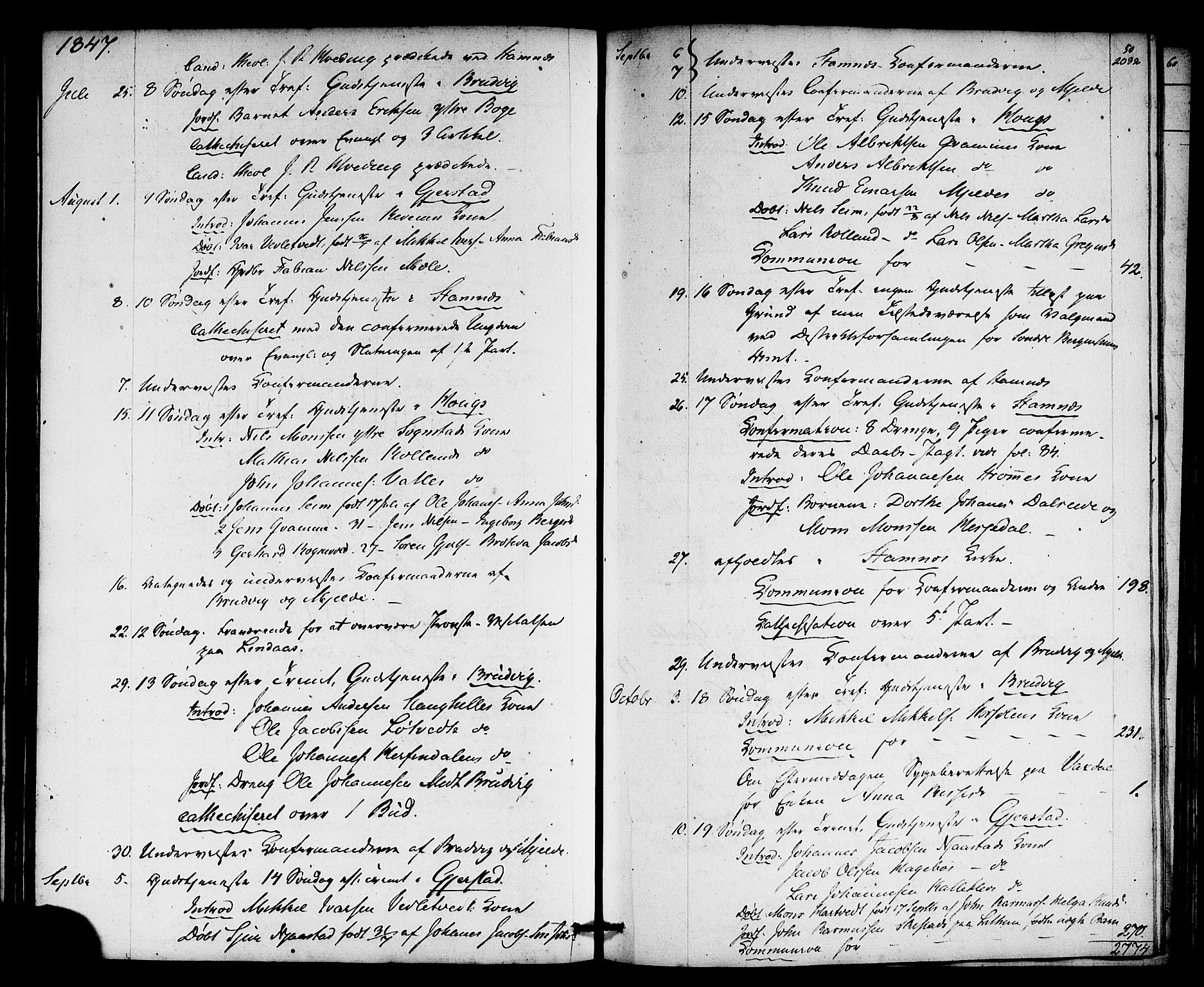 Haus sokneprestembete, AV/SAB-A-75601: Residerende kapellans bok nr. A 2, 1841-1850, s. 50