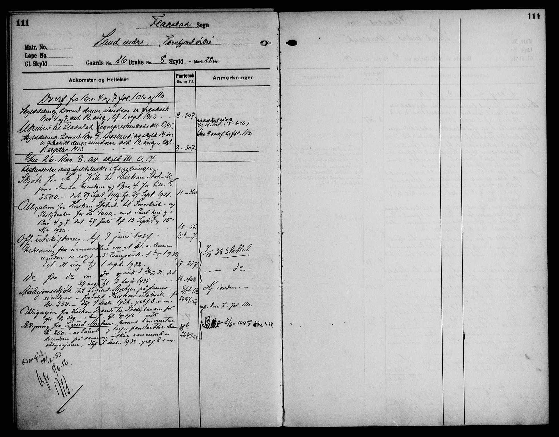 Lofoten sorenskriveri, AV/SAT-A-0017/1/2/2A/L0035: Panteregister nr. 35, s. 111