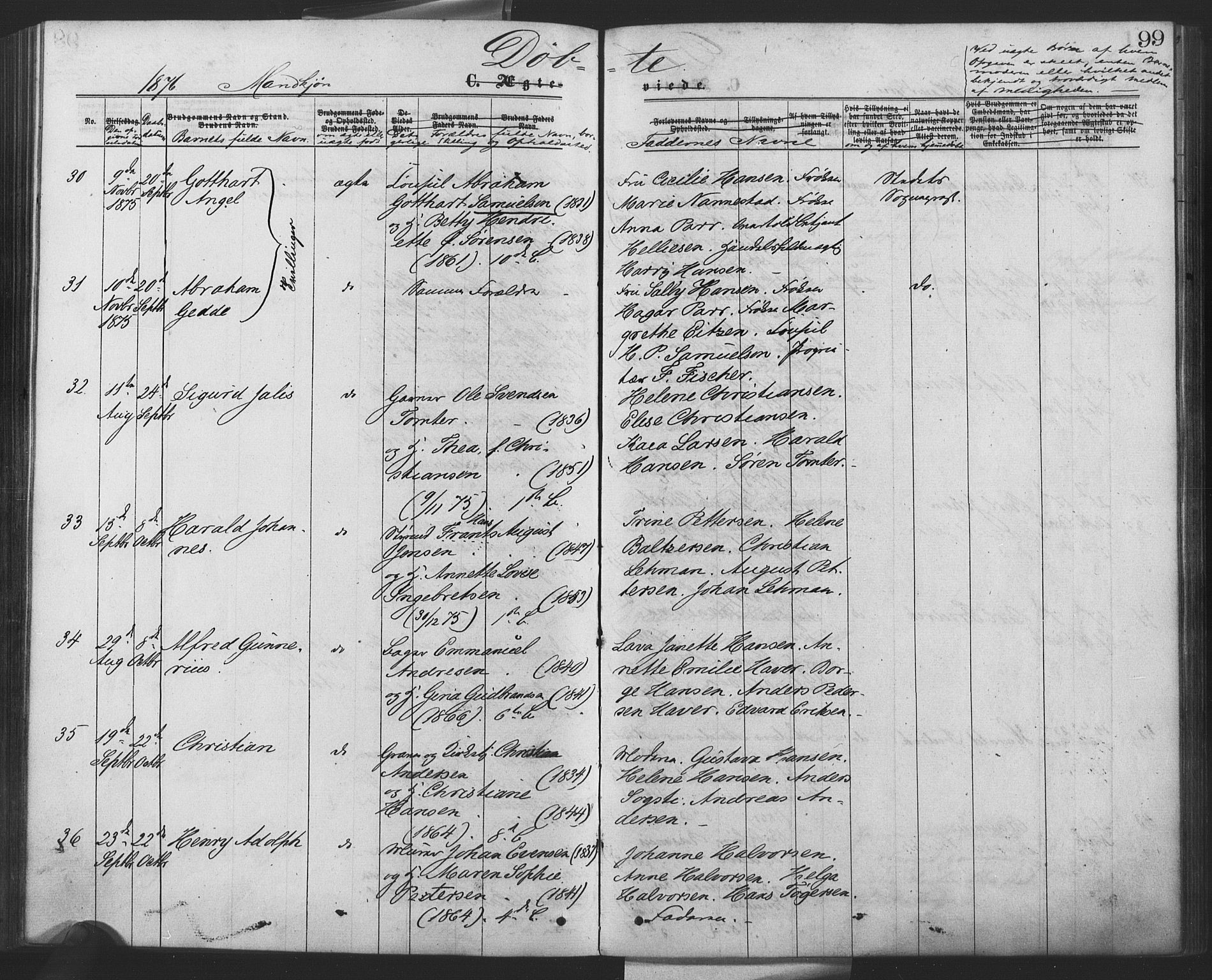 Drøbak prestekontor Kirkebøker, AV/SAO-A-10142a/F/Fa/L0003: Ministerialbok nr. I 3, 1871-1877, s. 99