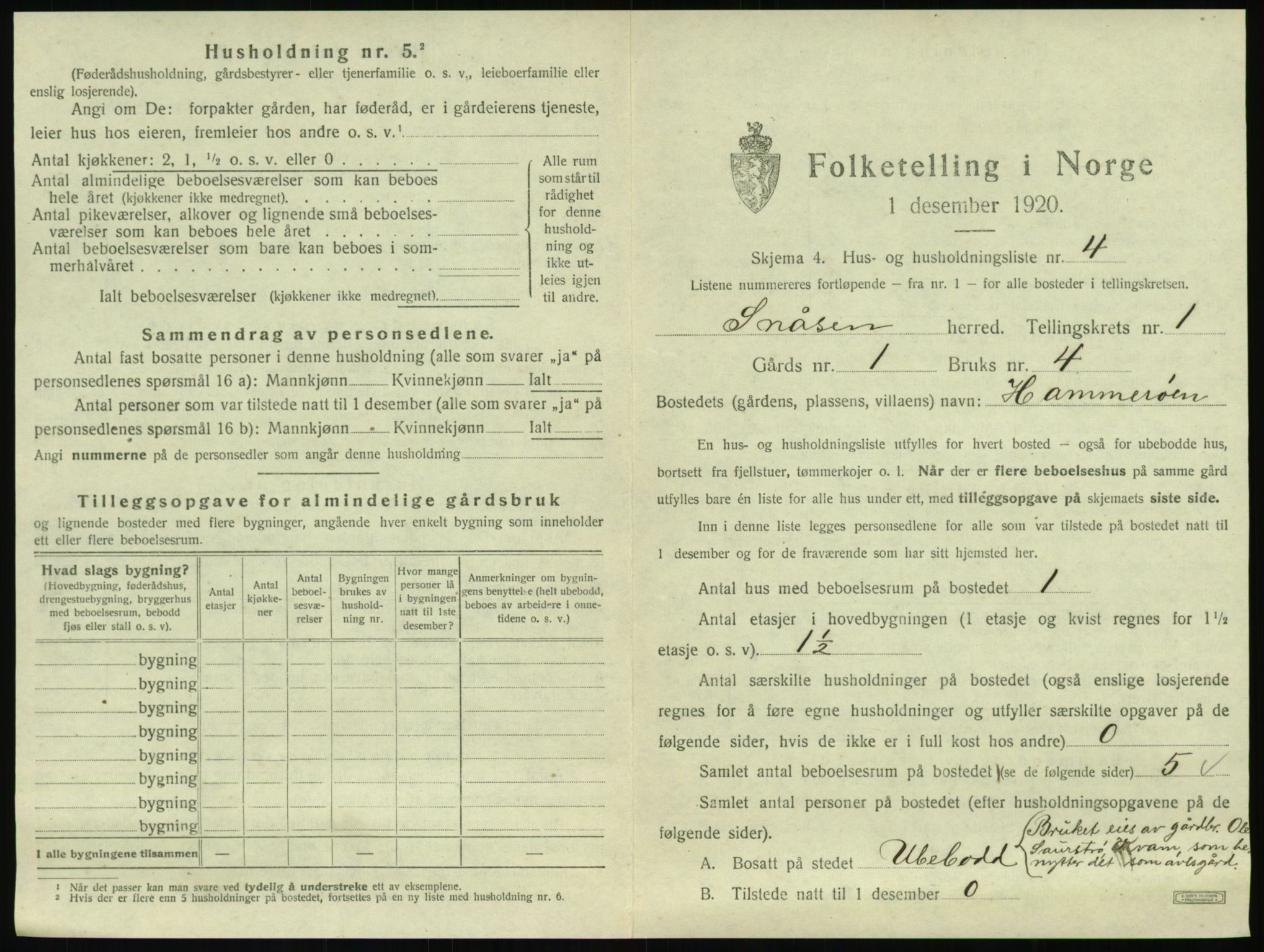 SAT, Folketelling 1920 for 1736 Snåsa herred, 1920, s. 64