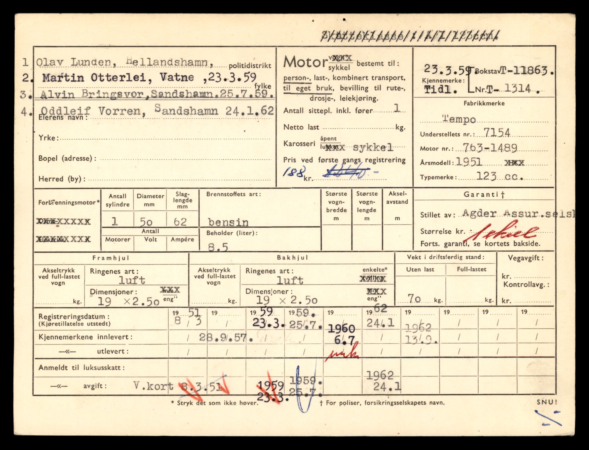 Møre og Romsdal vegkontor - Ålesund trafikkstasjon, AV/SAT-A-4099/F/Fe/L0031: Registreringskort for kjøretøy T 11800 - T 11996, 1927-1998, s. 1139
