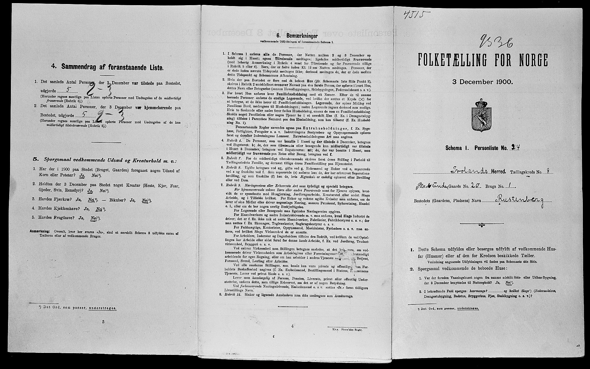 SAK, Folketelling 1900 for 0919 Froland herred, 1900, s. 72