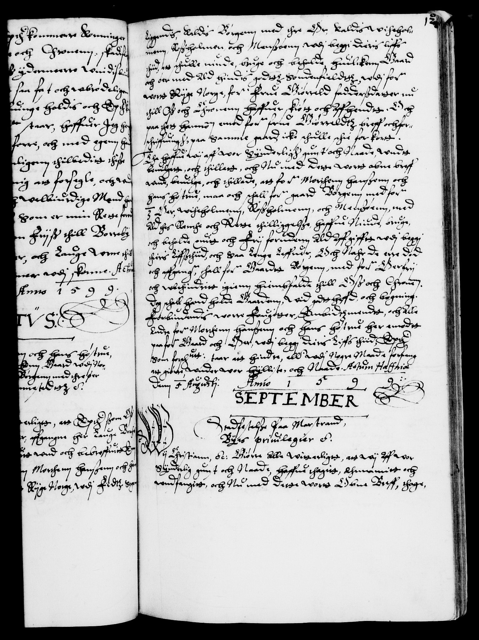 Danske Kanselli 1572-1799, RA/EA-3023/F/Fc/Fca/Fcaa/L0003: Norske registre (mikrofilm), 1596-1616, s. 120a