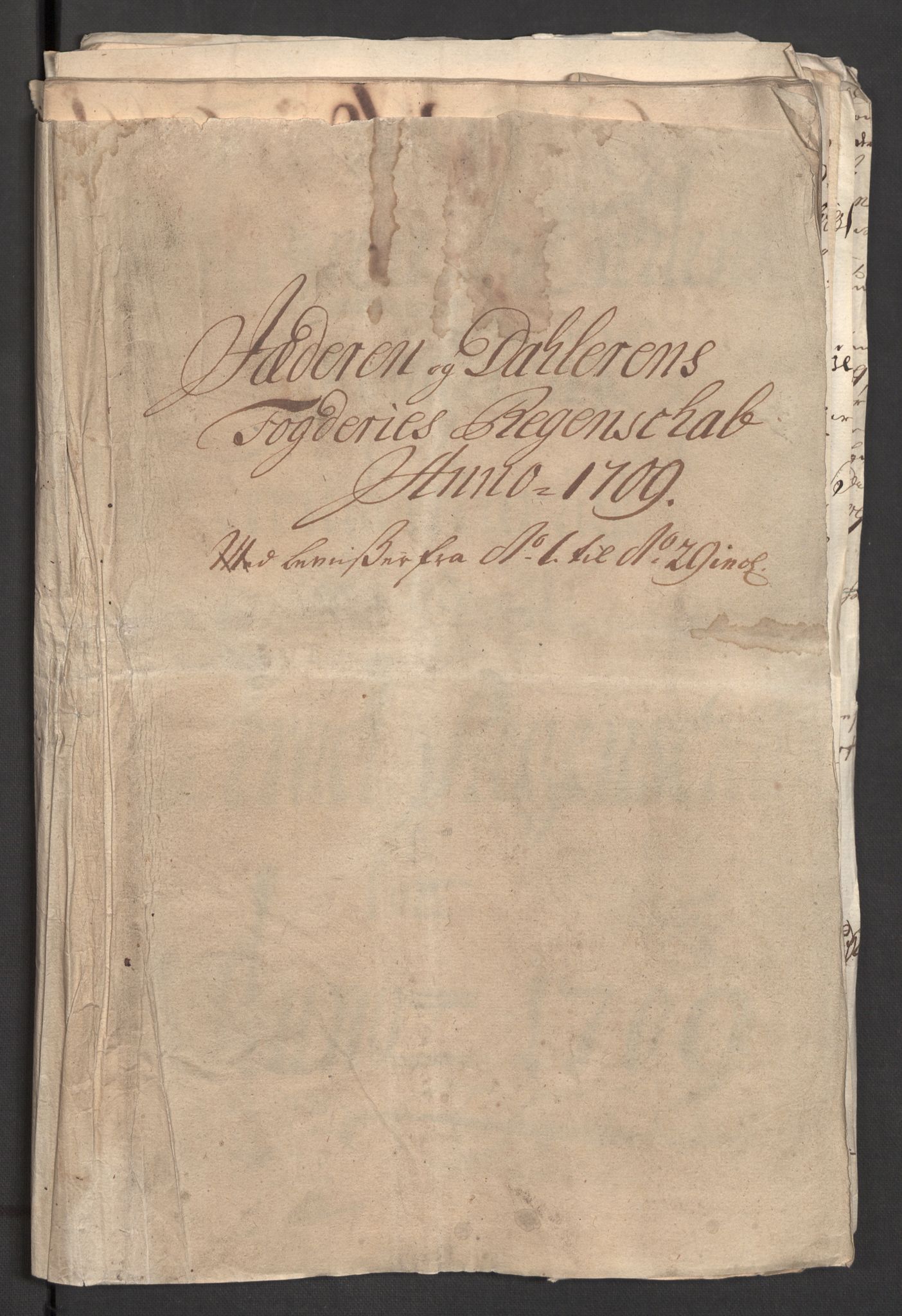 Rentekammeret inntil 1814, Reviderte regnskaper, Fogderegnskap, RA/EA-4092/R46/L2734: Fogderegnskap Jæren og Dalane, 1709-1710, s. 3