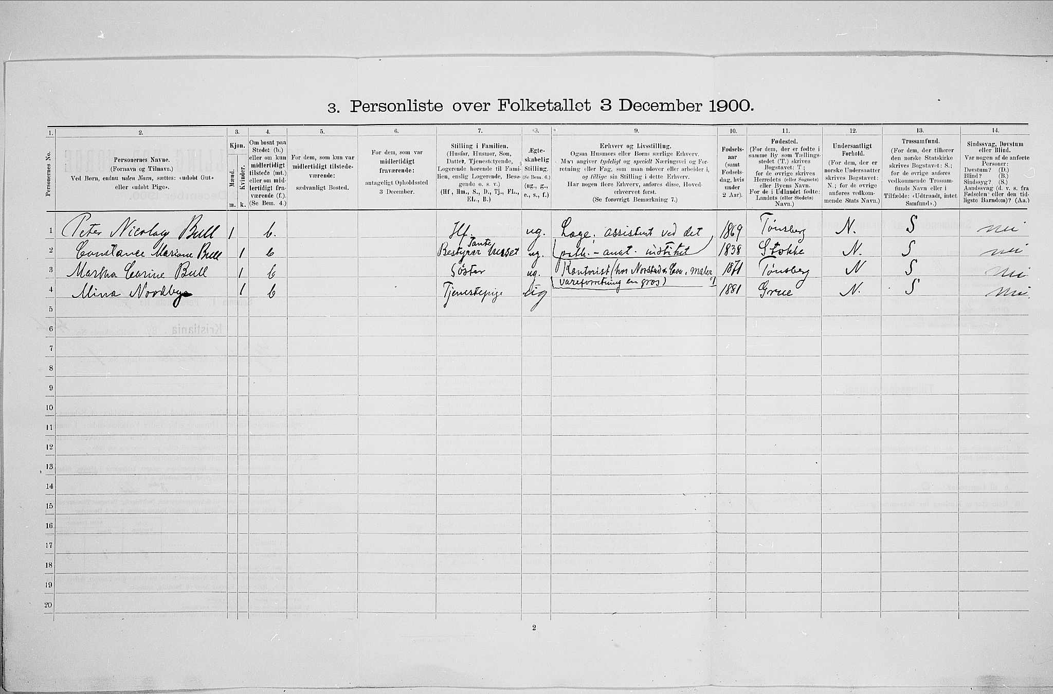 SAO, Folketelling 1900 for 0301 Kristiania kjøpstad, 1900, s. 47320