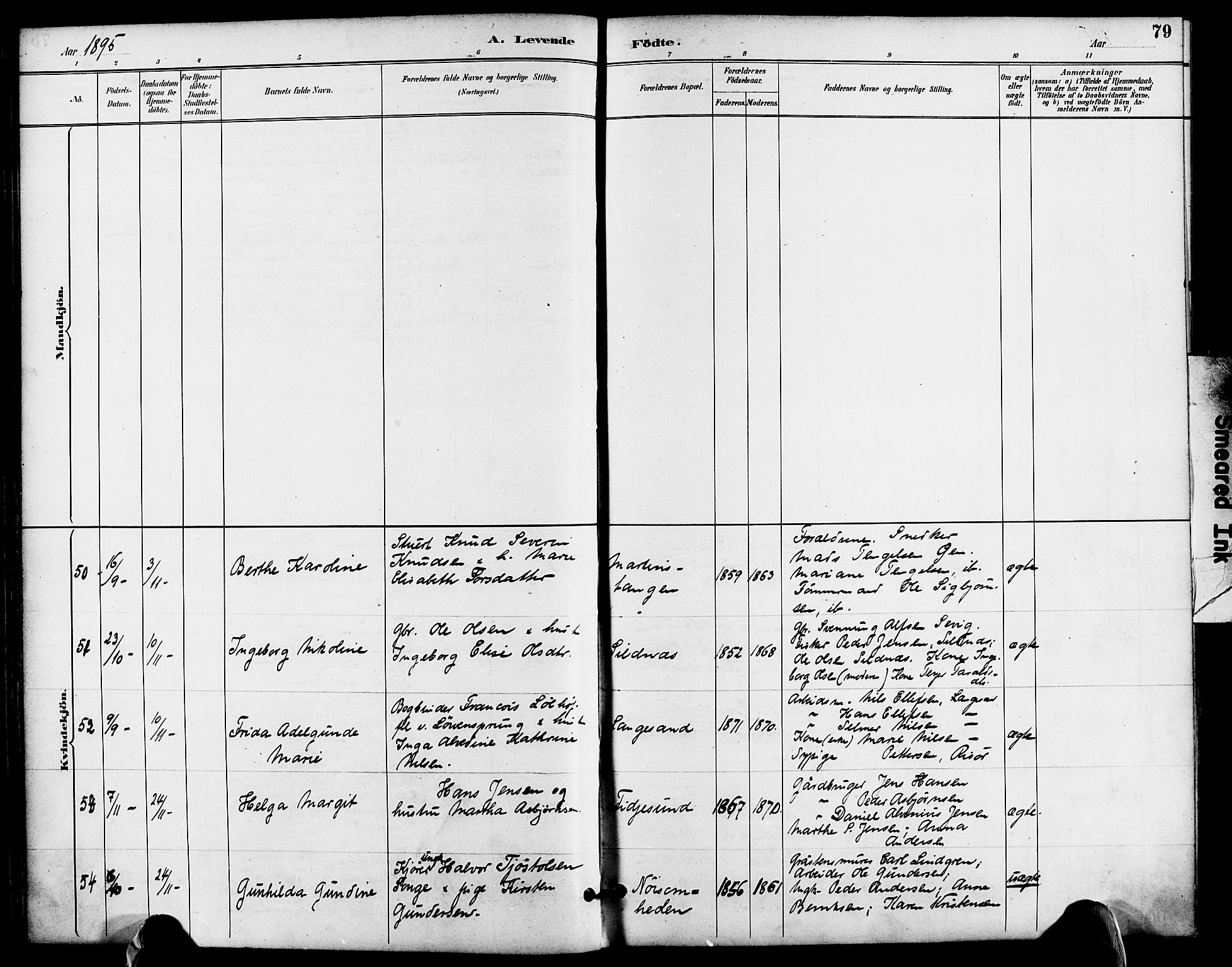 Søndeled sokneprestkontor, AV/SAK-1111-0038/F/Fa/L0005: Ministerialbok nr. A 5, 1889-1899, s. 79