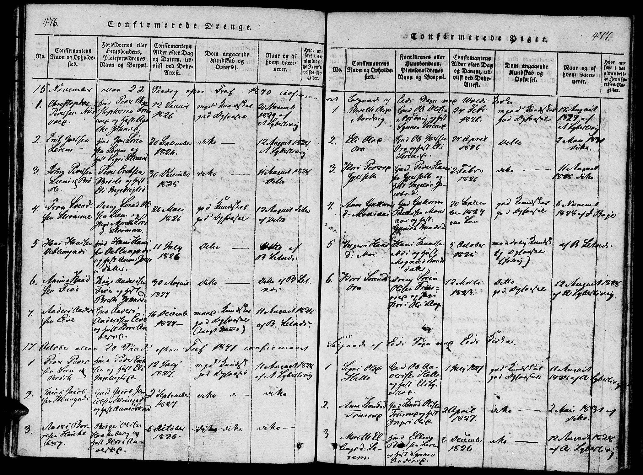 Ministerialprotokoller, klokkerbøker og fødselsregistre - Møre og Romsdal, AV/SAT-A-1454/542/L0551: Ministerialbok nr. 542A01, 1818-1853, s. 476-477