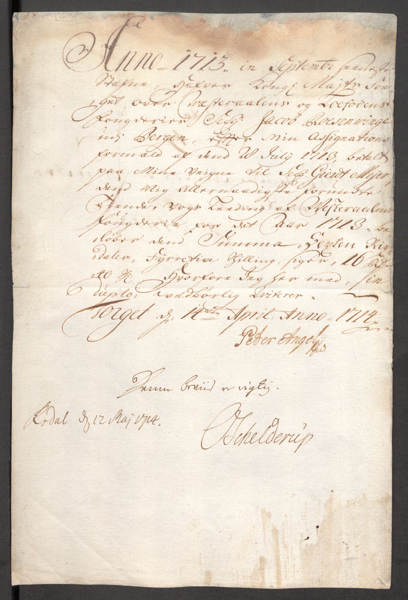Rentekammeret inntil 1814, Reviderte regnskaper, Fogderegnskap, RA/EA-4092/R67/L4679: Fogderegnskap Vesterålen, Andenes og Lofoten, 1711-1713, s. 298
